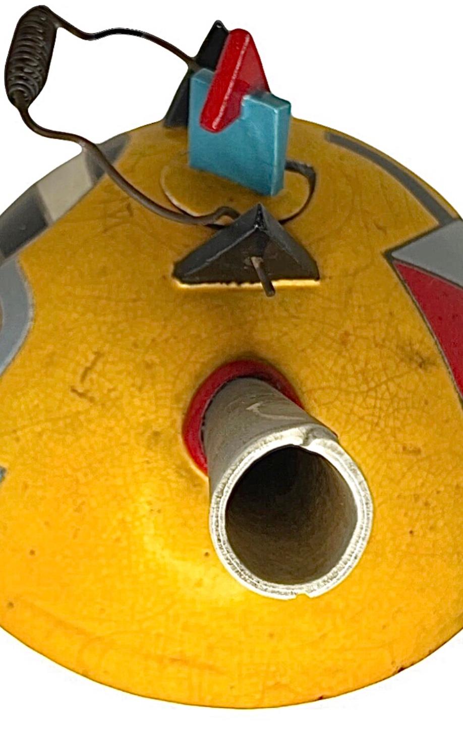 Frisman Vintage 80s Post Modern Memphis Design Handmade Marilee Hall Abstract Art Teapot Signed