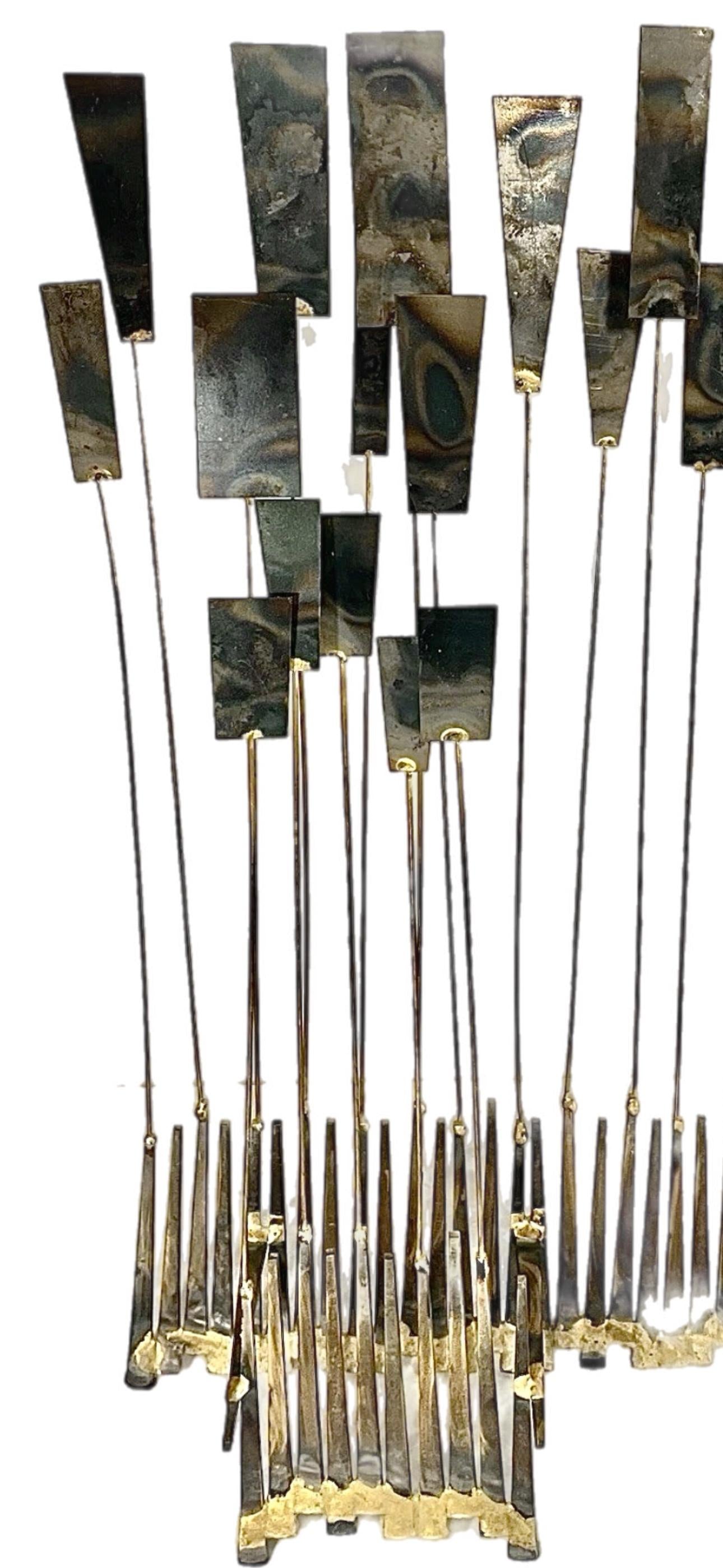 Frisman Vintage MCM Abstract Brutalist William Bowie Insp Kinetic Metal Nail Art Sculpture