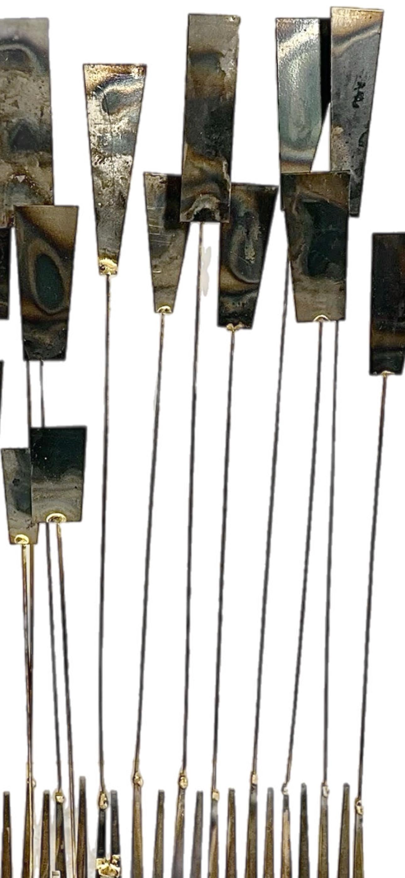 Frisman Vintage MCM Abstract Brutalist William Bowie Insp Kinetic Metal Nail Art Sculpture