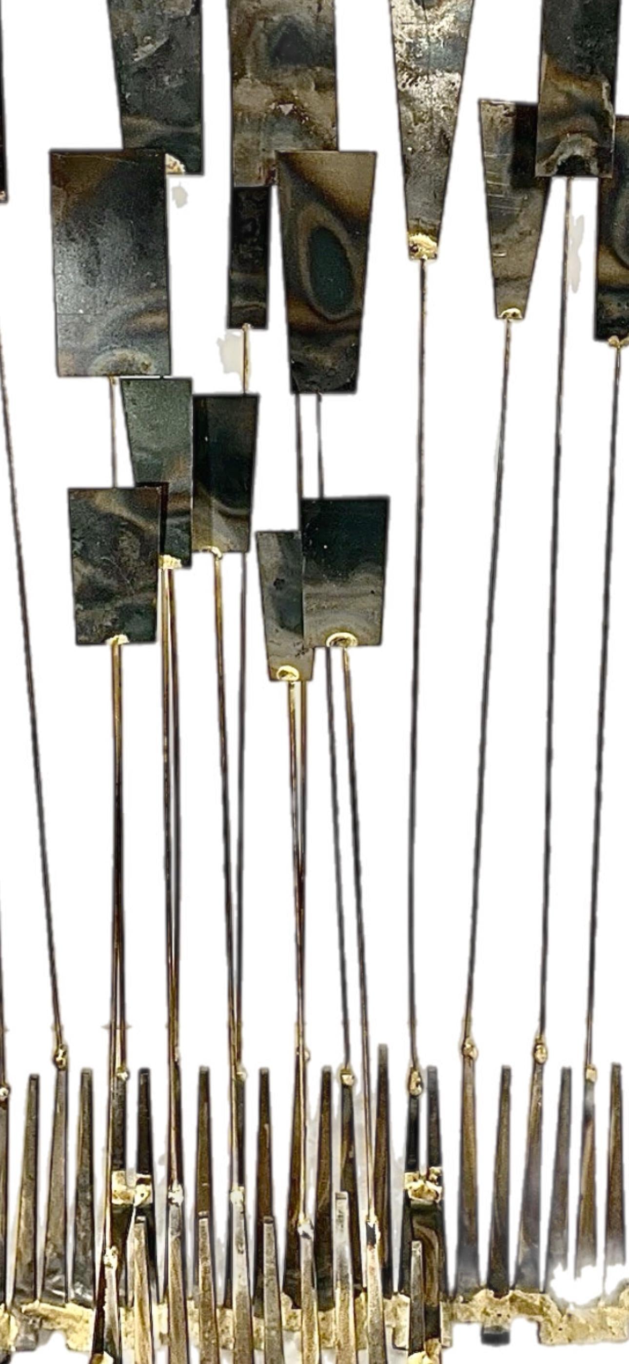 Frisman Vintage MCM Abstract Brutalist William Bowie Insp Kinetic Metal Nail Art Sculpture