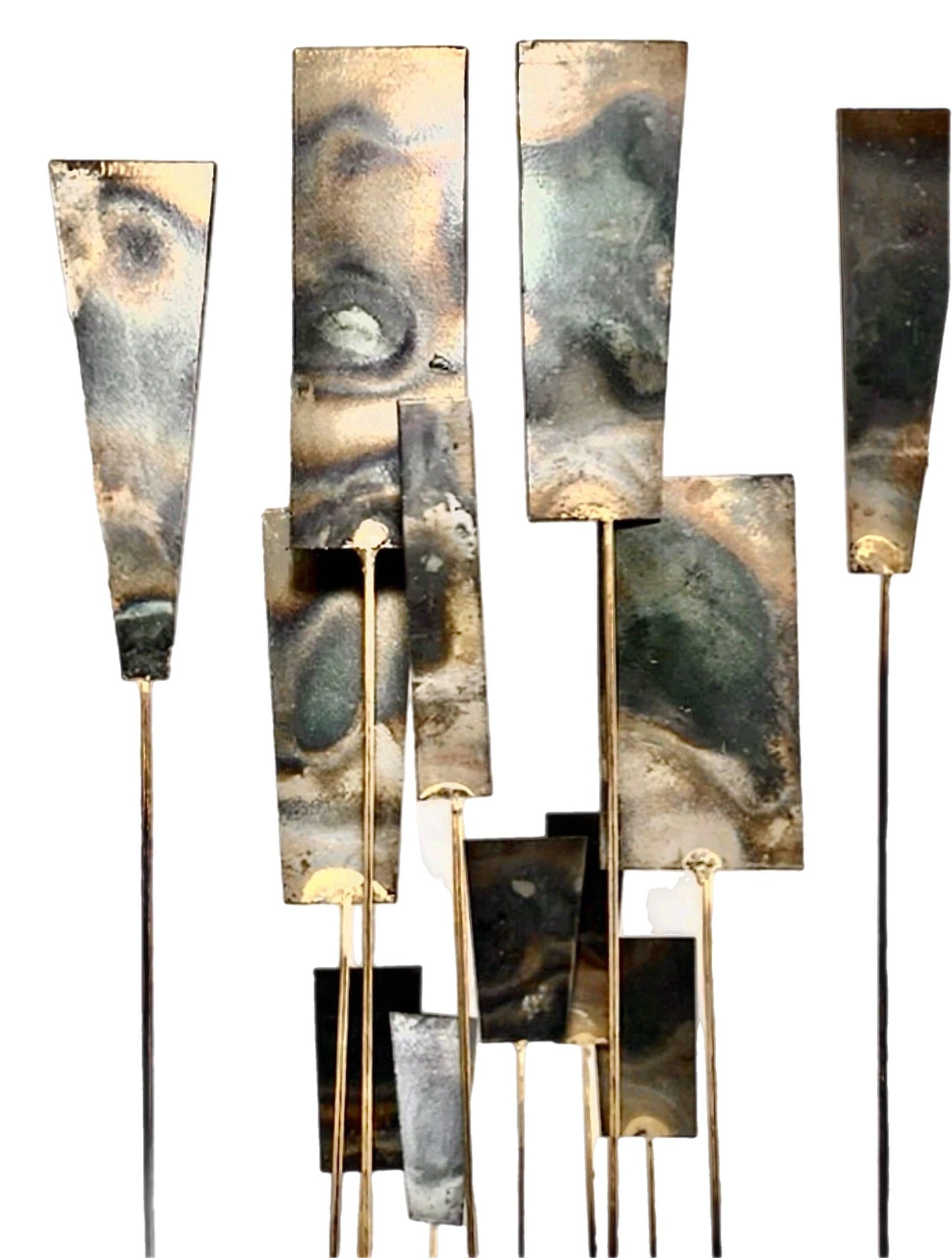 Frisman Vintage MCM Abstract Brutalist William Bowie Insp Kinetic Metal Nail Art Sculpture