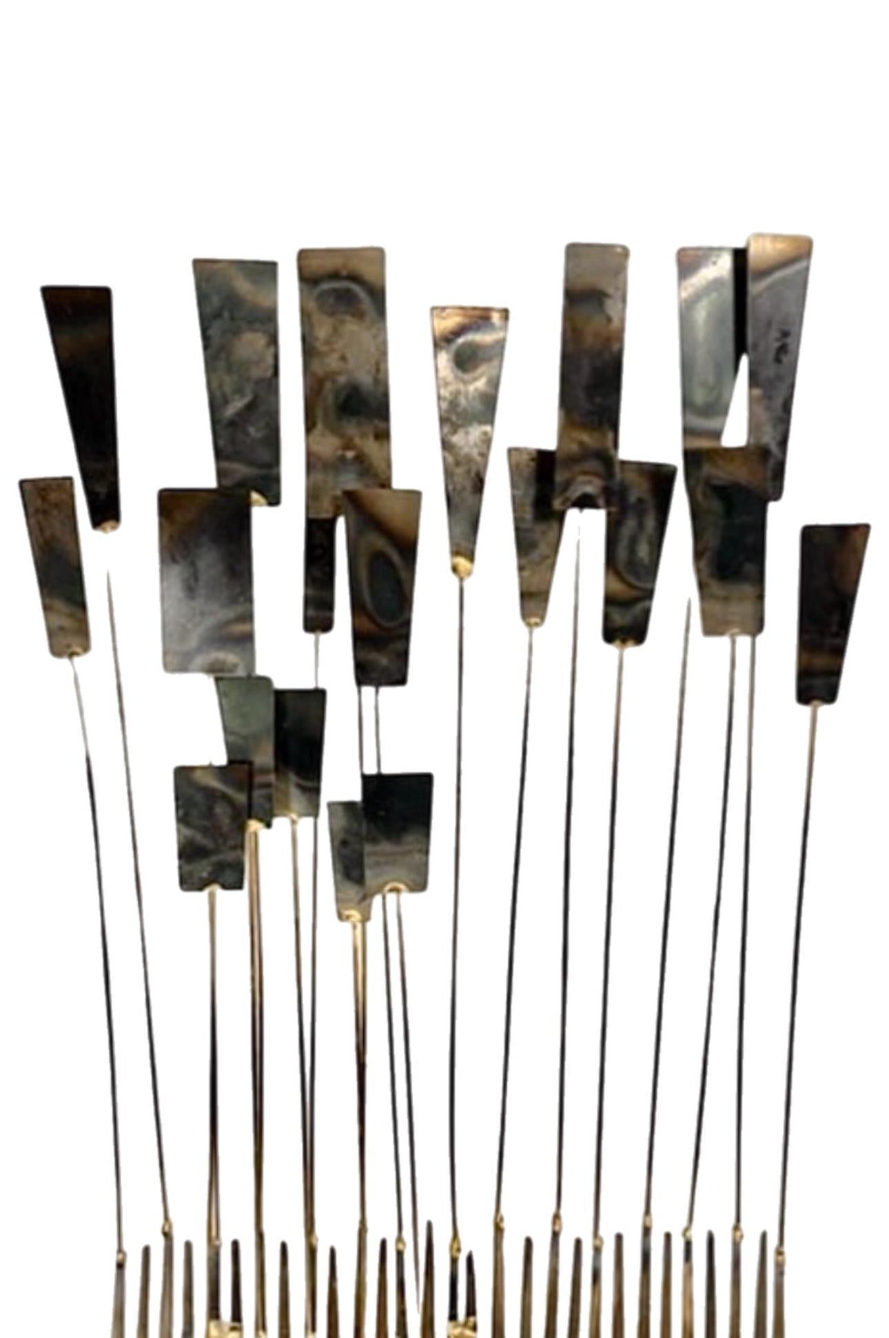 Frisman Vintage MCM Abstract Brutalist William Bowie Insp Kinetic Metal Nail Art Sculpture