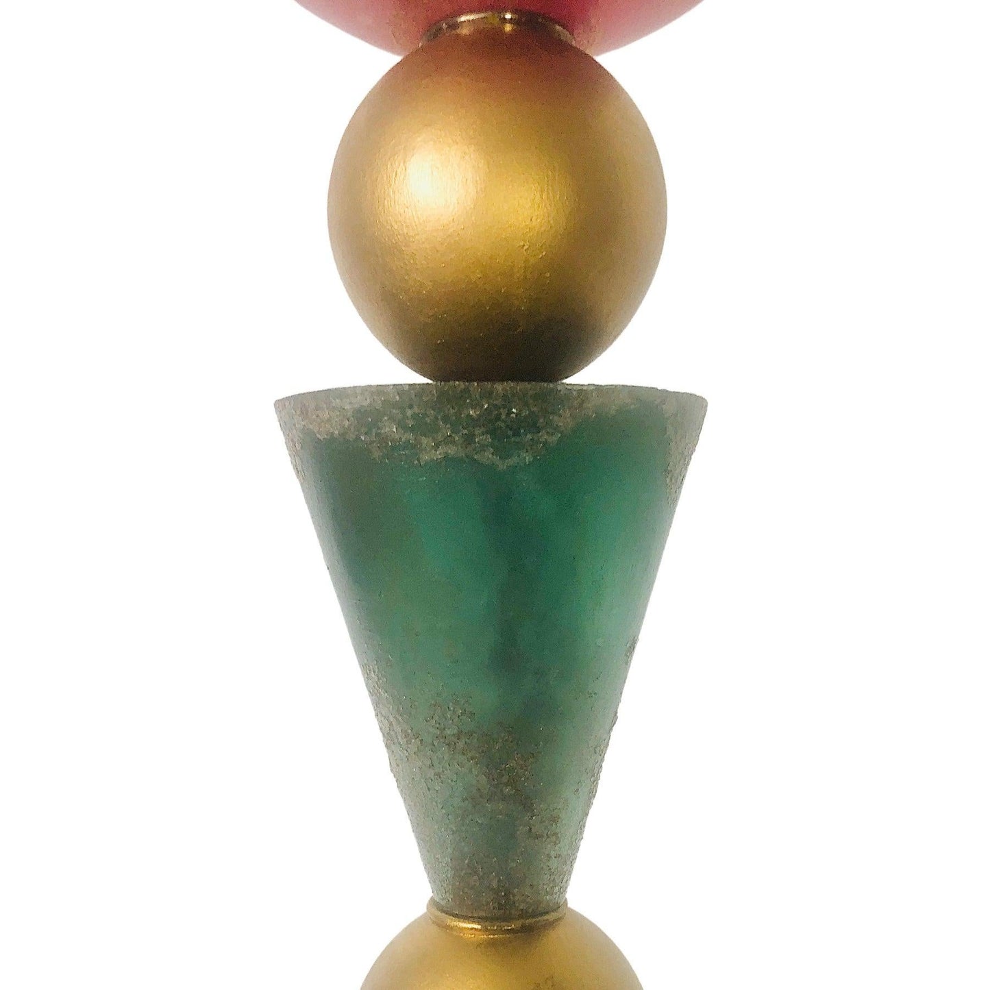 Frisman Vintage 80s Rare Set of Vintage Postmodern Brutalist Hivo Van Teal Table Lamps