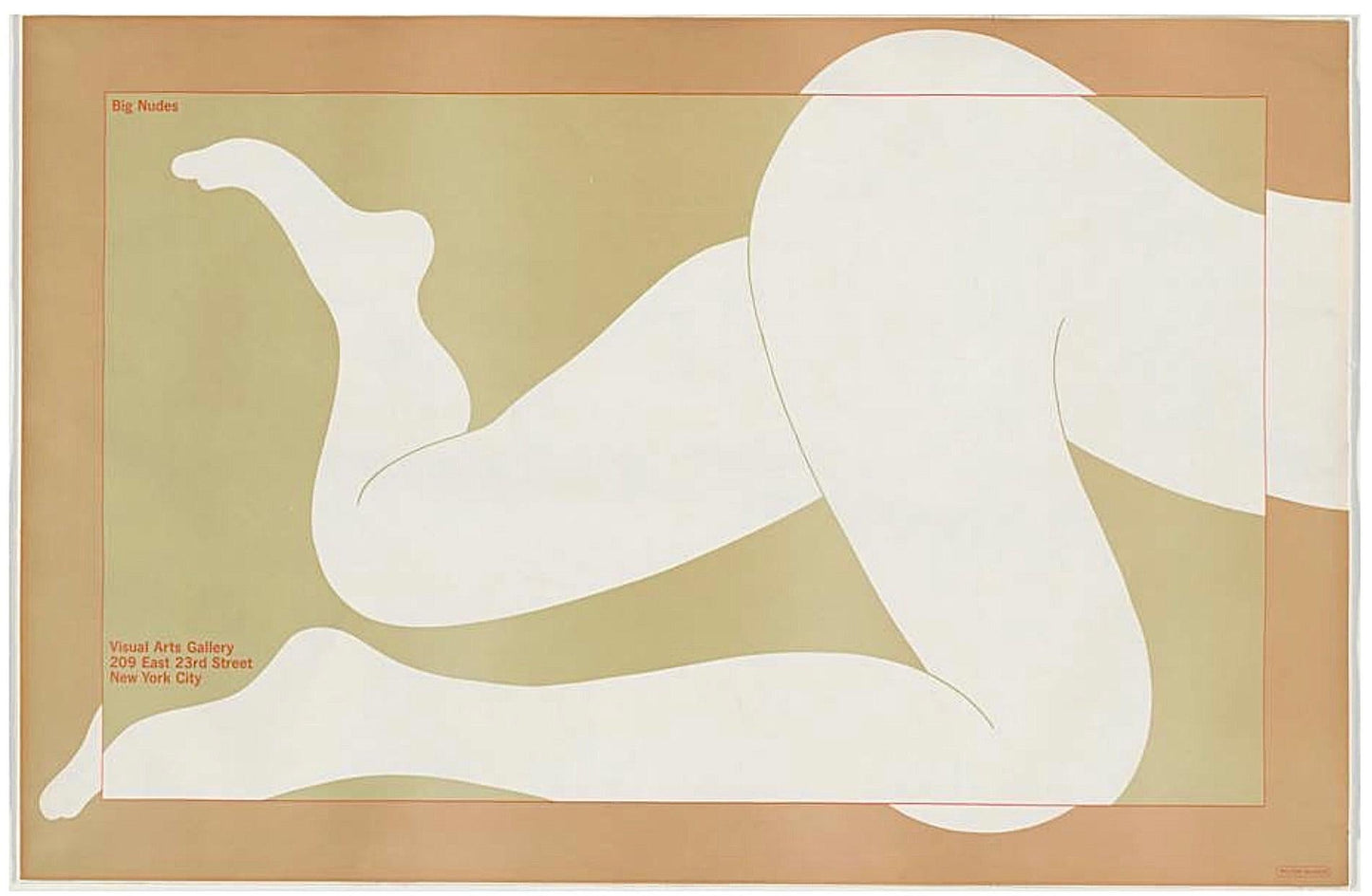 Frisman Vintage Vintage Milton Glaser Iconic Big Nudes Exhibition Poster