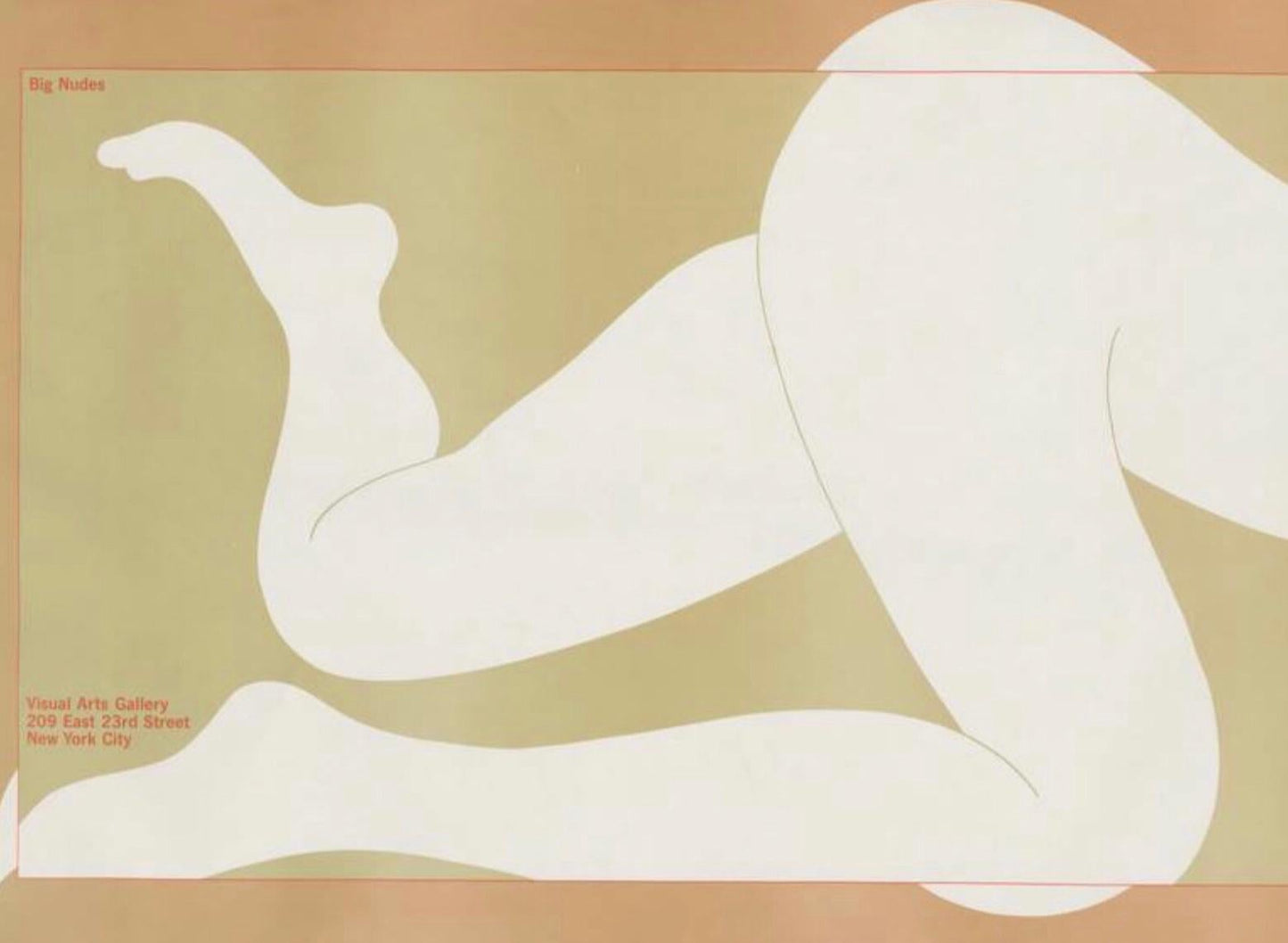 Frisman Vintage Vintage Milton Glaser Iconic Big Nudes Exhibition Poster