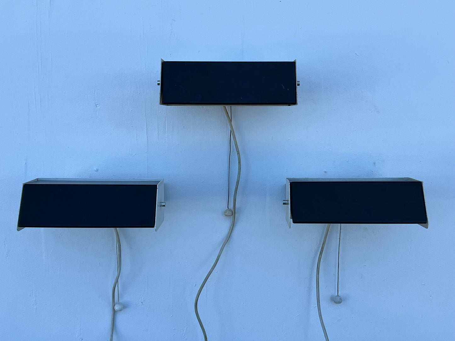 Frisman Vintage Unusual Vintage Black And White Sconces By Ilum ca' 1950's