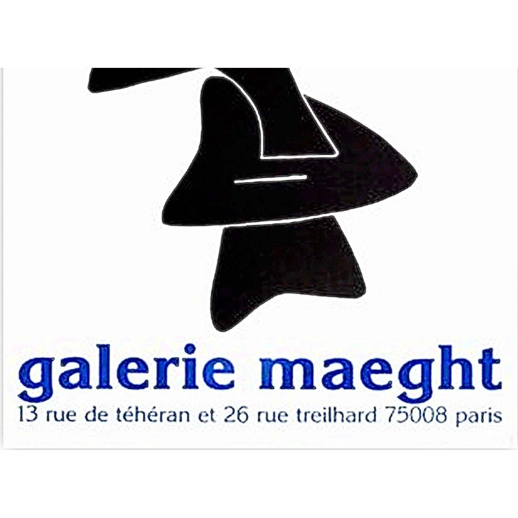 Frisman Vintage 1976 Alexander Calder Exhibition Poster Stabile Noir Et Soleil Rouge