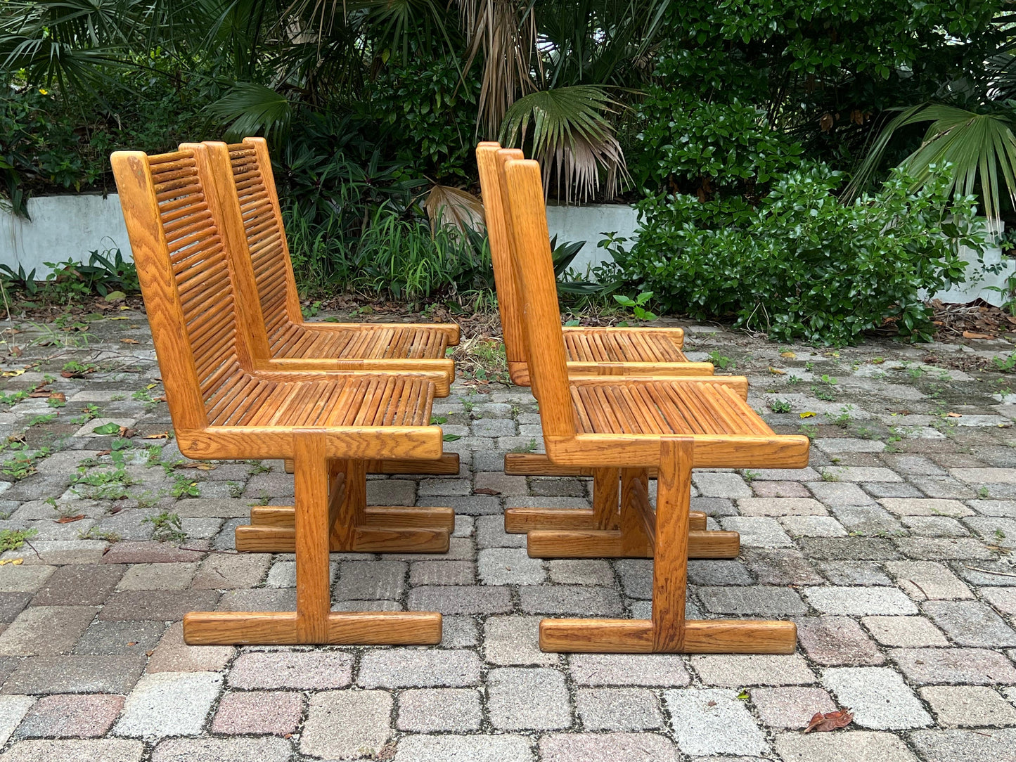 Frisman Vintage A Set of Four Original Signed Spindle Chairs By Stephen Hynson 1984