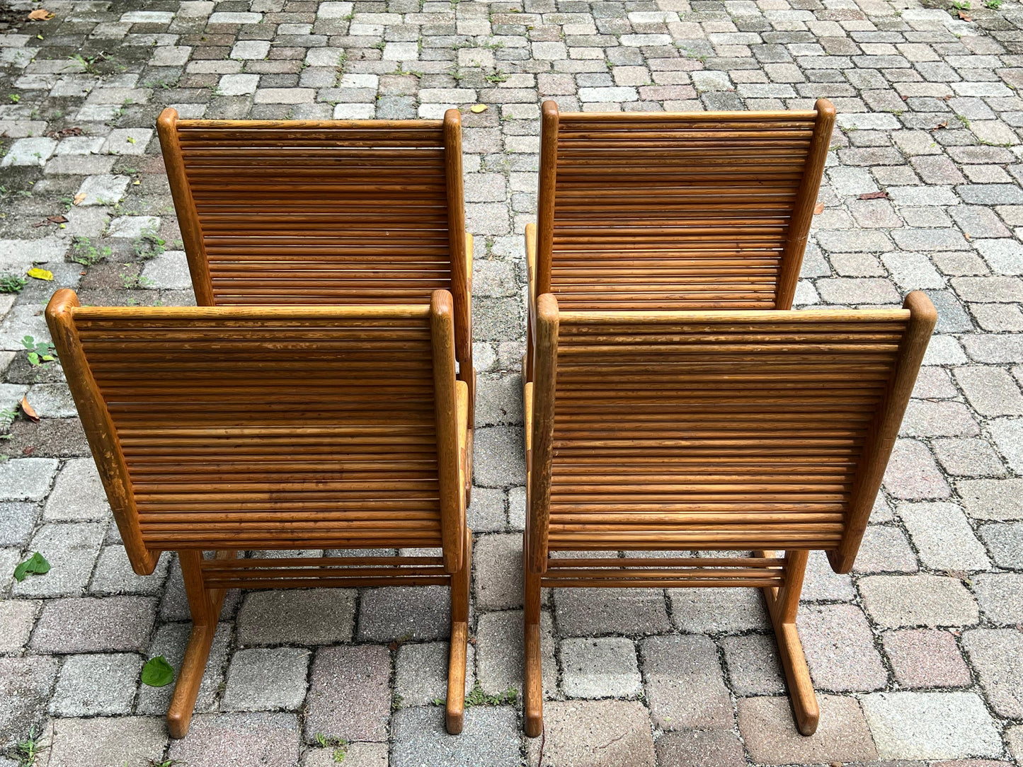 Frisman Vintage A Set of Four Original Signed Spindle Chairs By Stephen Hynson 1984