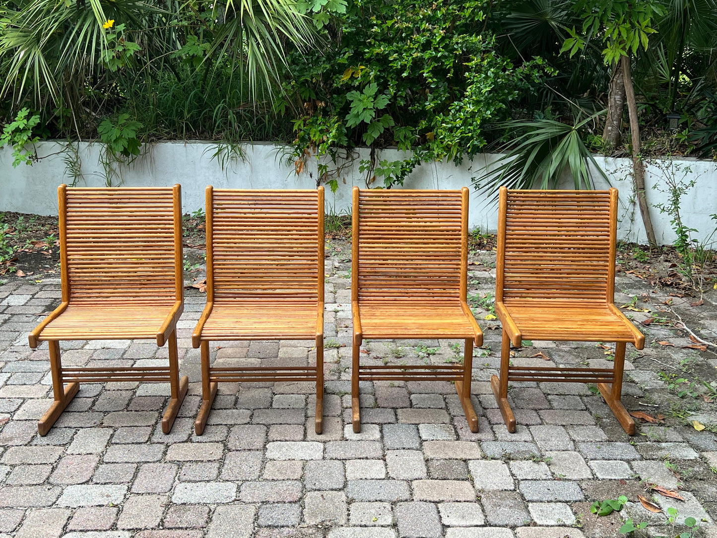 Frisman Vintage A Set of Four Original Signed Spindle Chairs By Stephen Hynson 1984