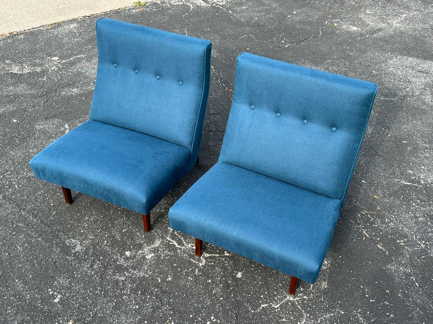 Frisman Vintage Vintage Classic Armless Chairs by Jens Risom, 1950's