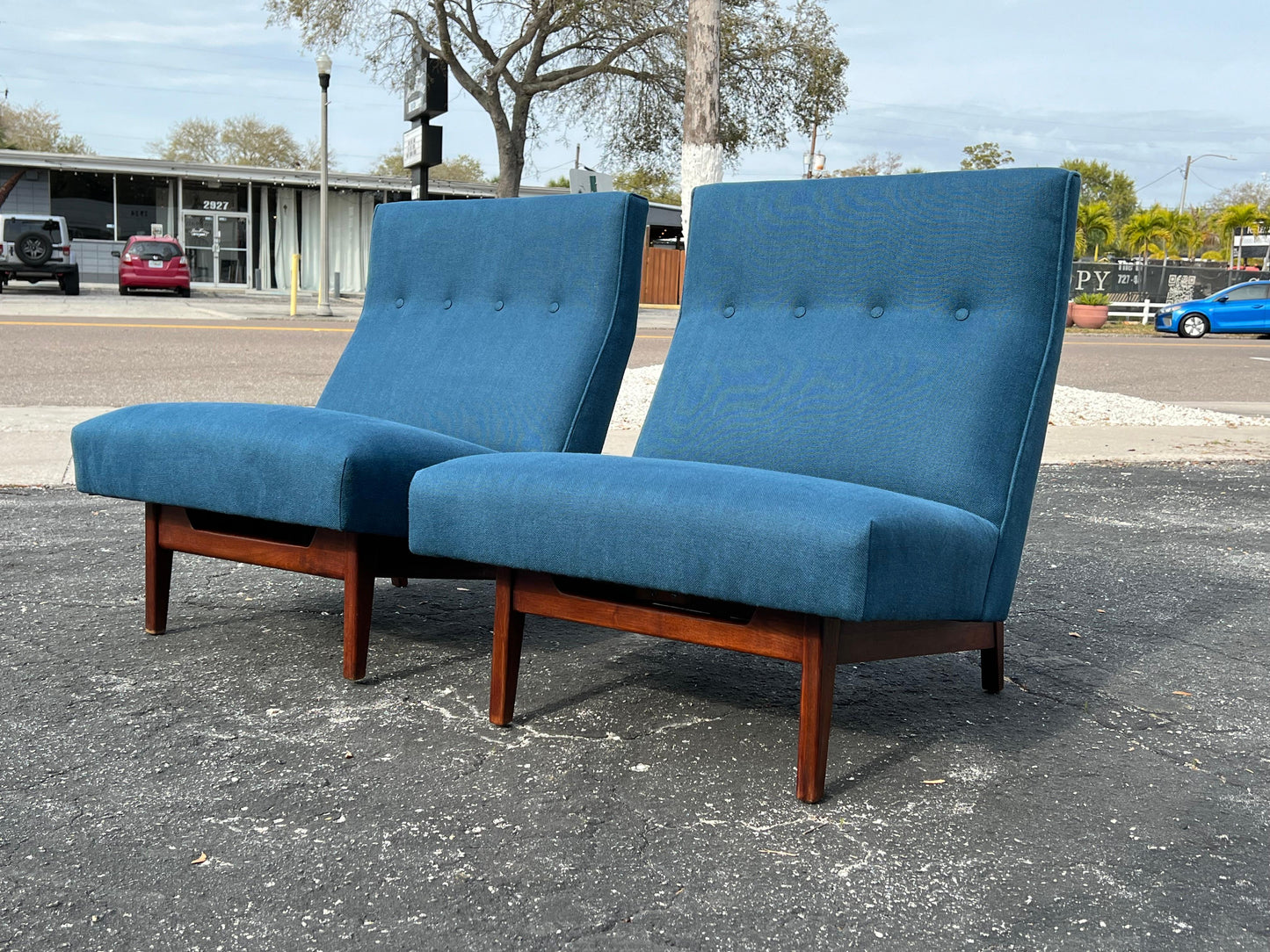 Frisman Vintage Vintage Classic Armless Chairs by Jens Risom, 1950's