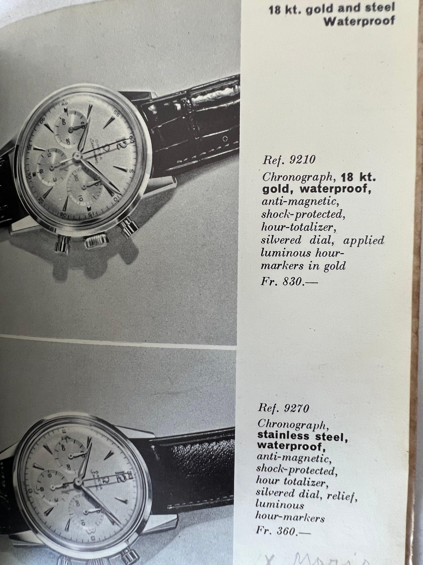 Frisman Vintage Rare Omega Watch Company 88 Page Catalog 1960