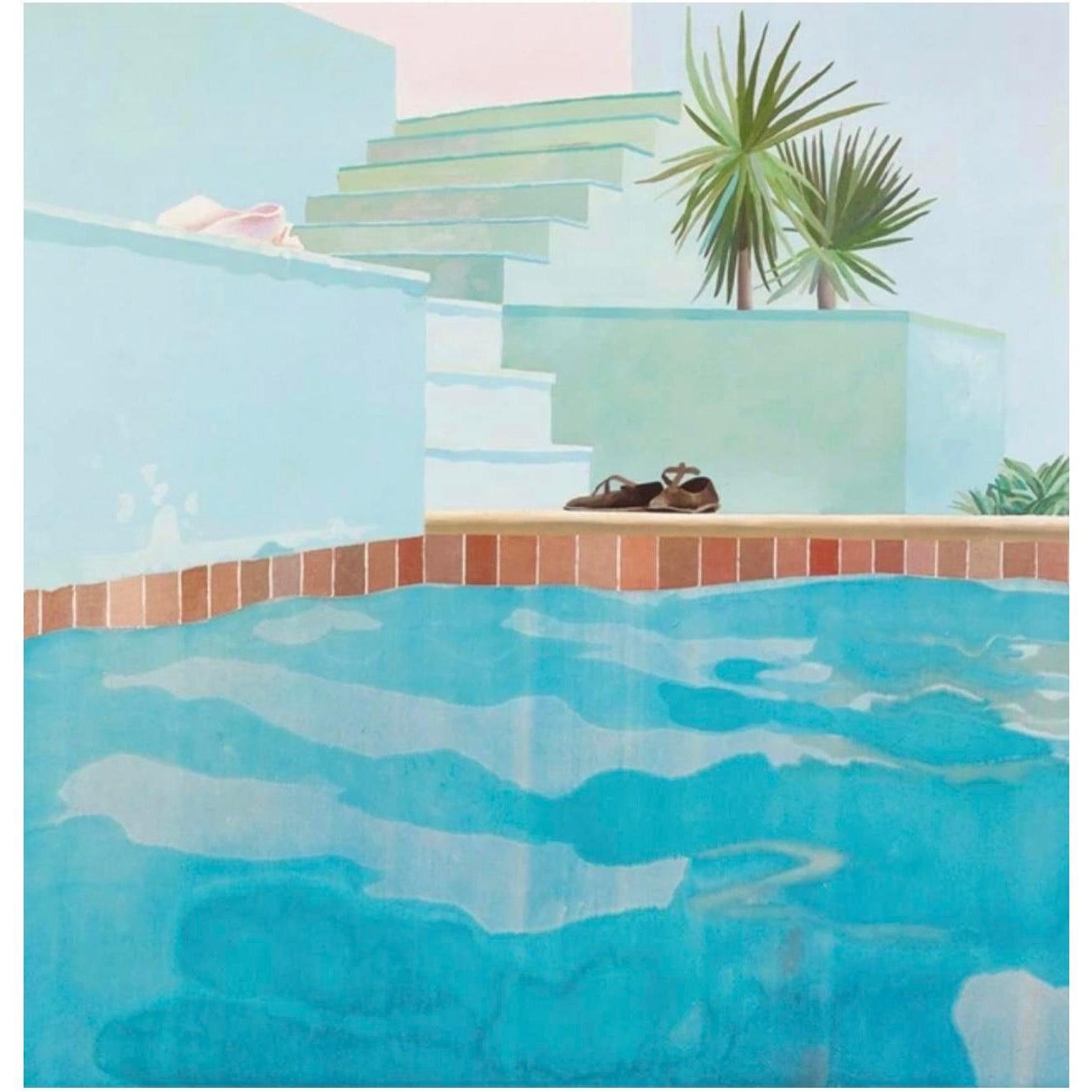 Frisman Vintage 1987 Original David Hockney "Pool and Steps" Louisiana Museum Exhibition Poster