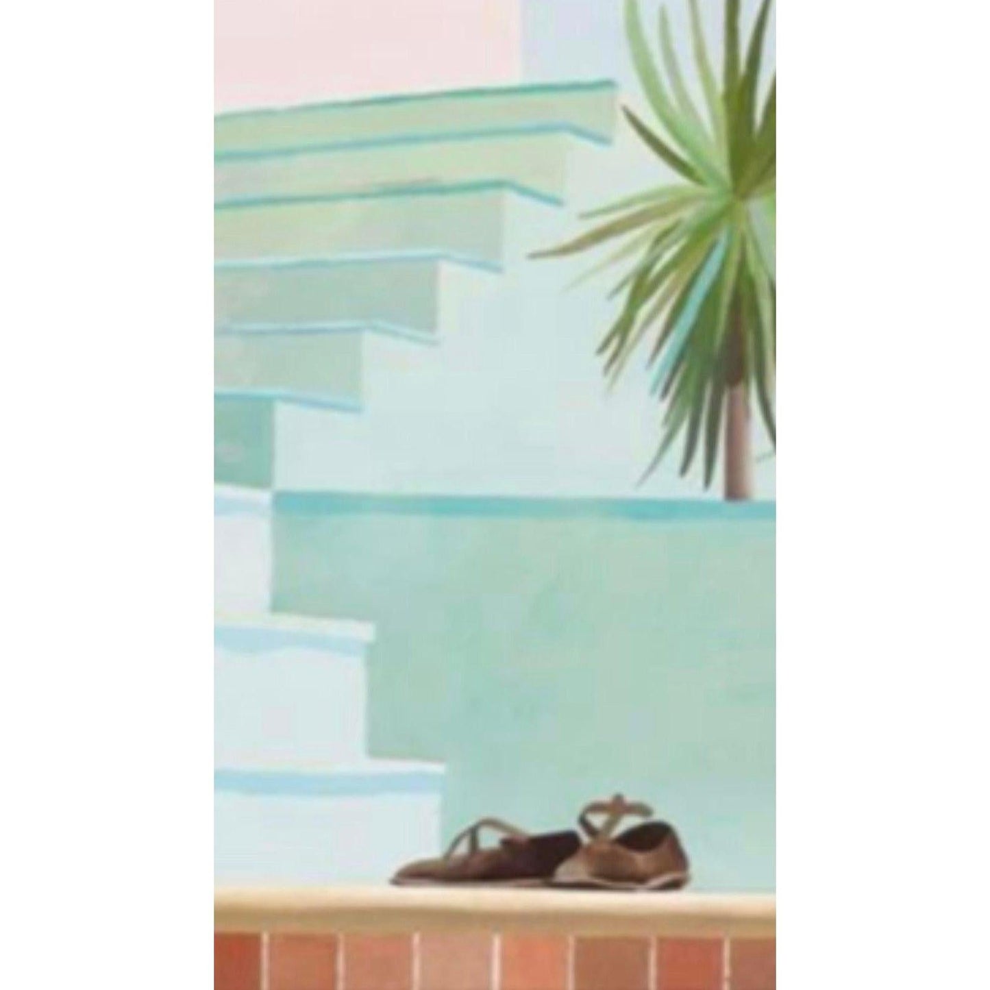 Frisman Vintage 1987 Original David Hockney "Pool and Steps" Louisiana Museum Exhibition Poster