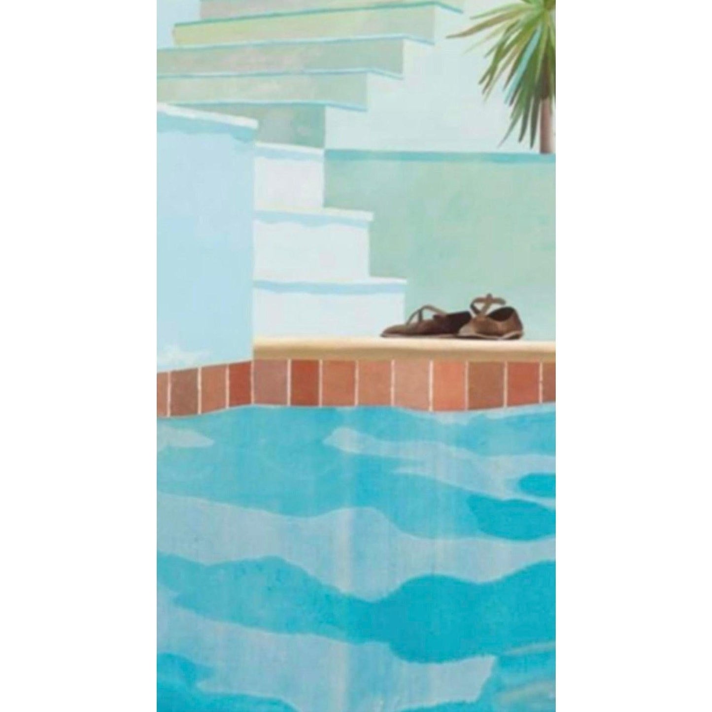 Frisman Vintage 1987 Original David Hockney "Pool and Steps" Louisiana Museum Exhibition Poster