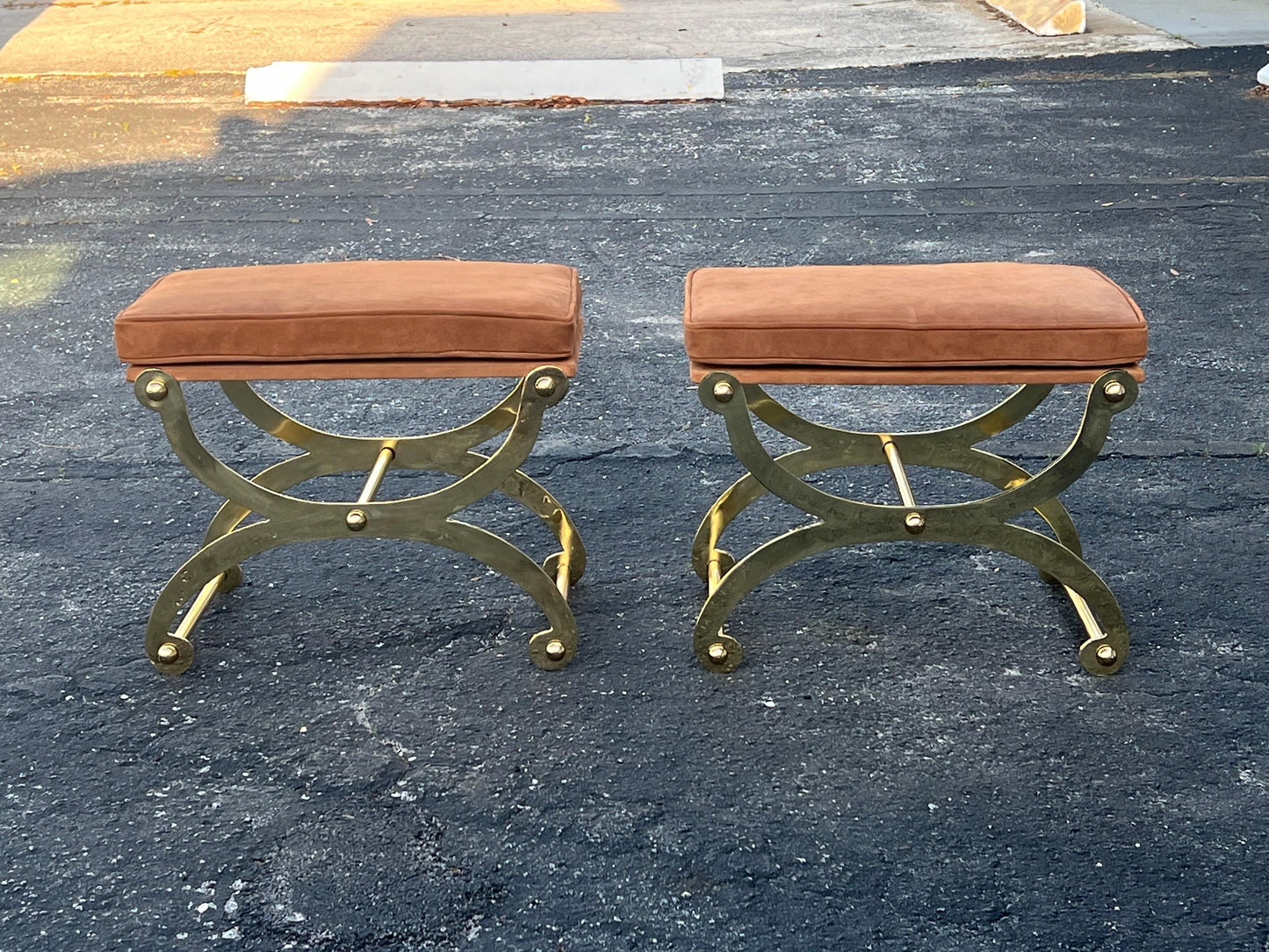 Frisman Vintage A Pair Of Unusual Benches By John Vesey ca' 1960's