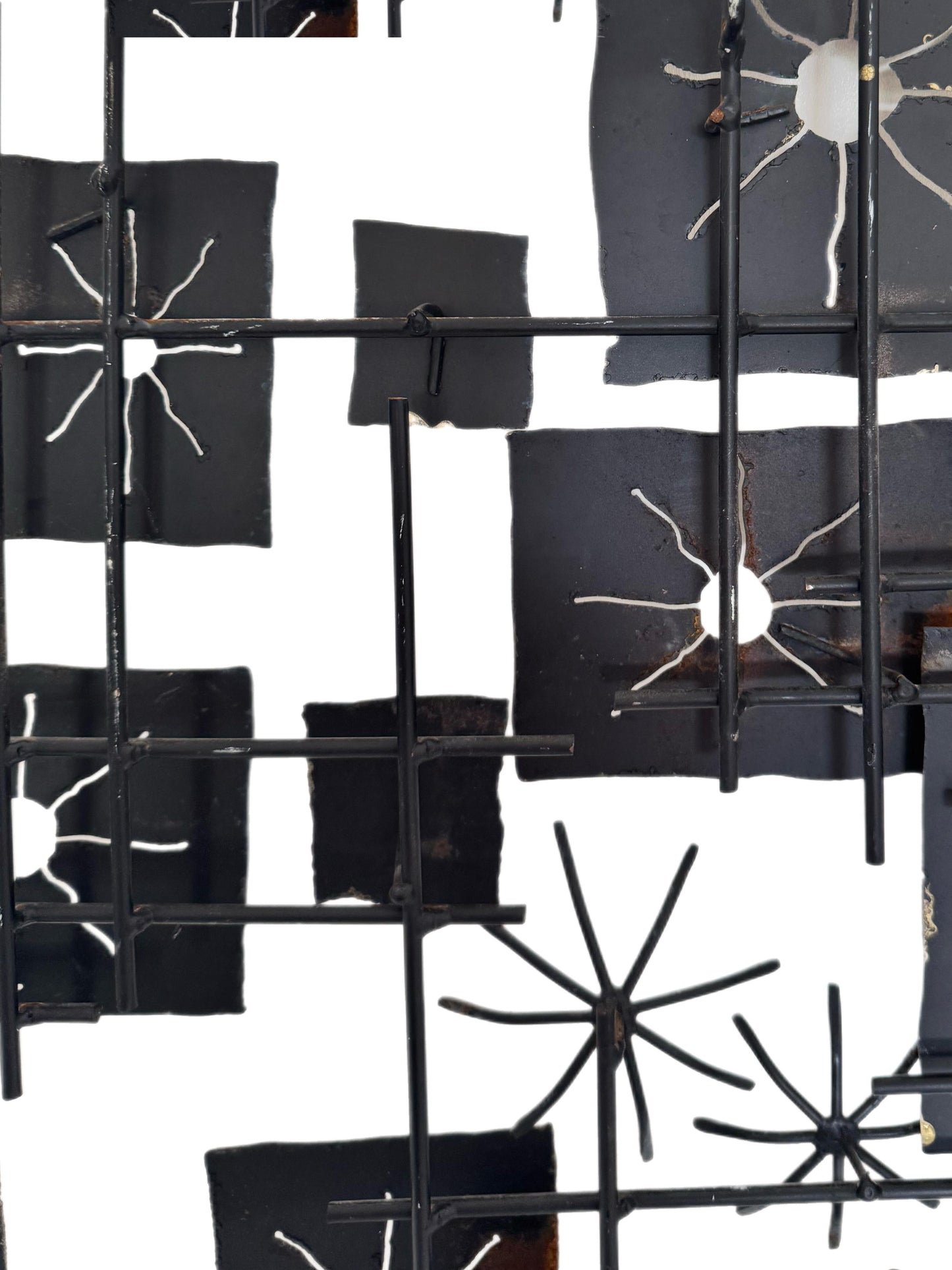 Frisman Vintage XL 60s MCM Curtis Jere att Brutalist INDOOR OUTDOOR Geometric Wall Art Sculpture