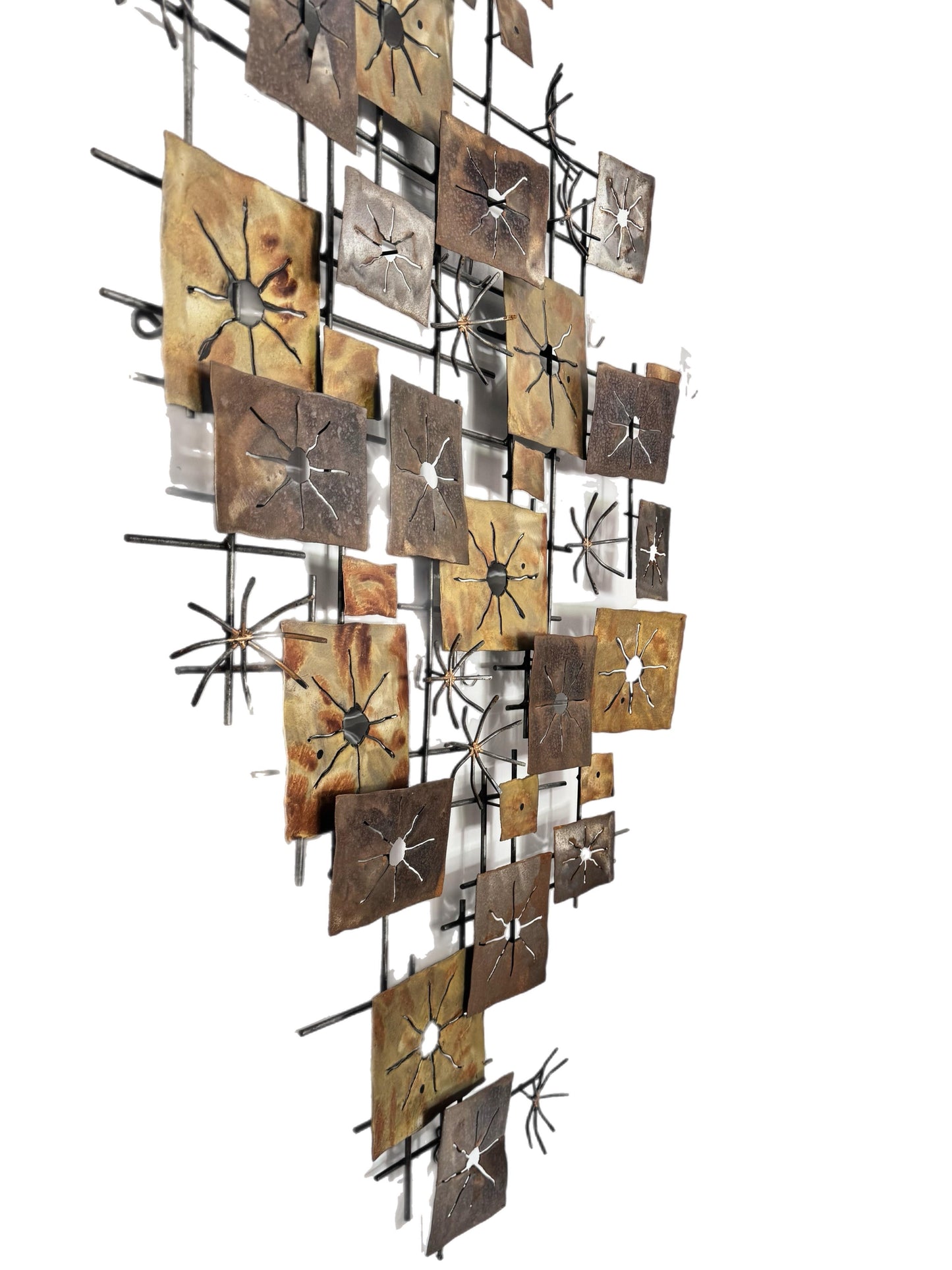 Frisman Vintage XL 60s MCM Curtis Jere att Brutalist INDOOR OUTDOOR Geometric Wall Art Sculpture