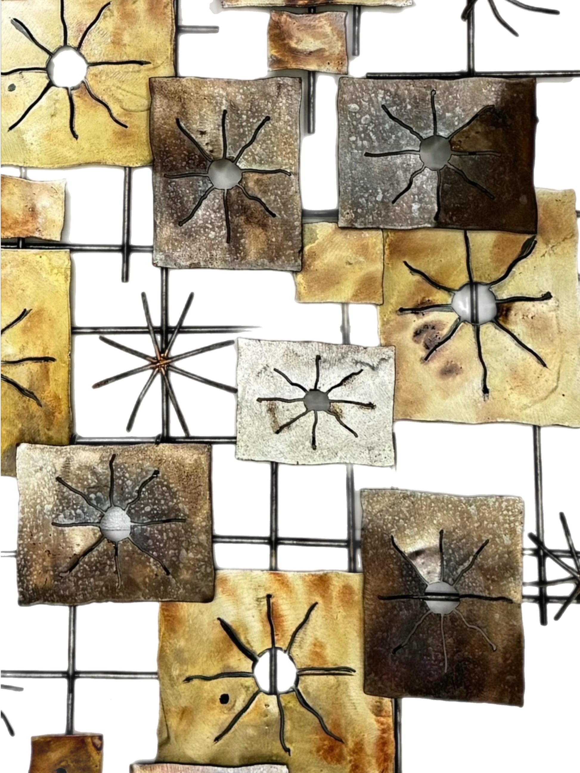 Frisman Vintage XL 60s MCM Curtis Jere att Brutalist INDOOR OUTDOOR Geometric Wall Art Sculpture