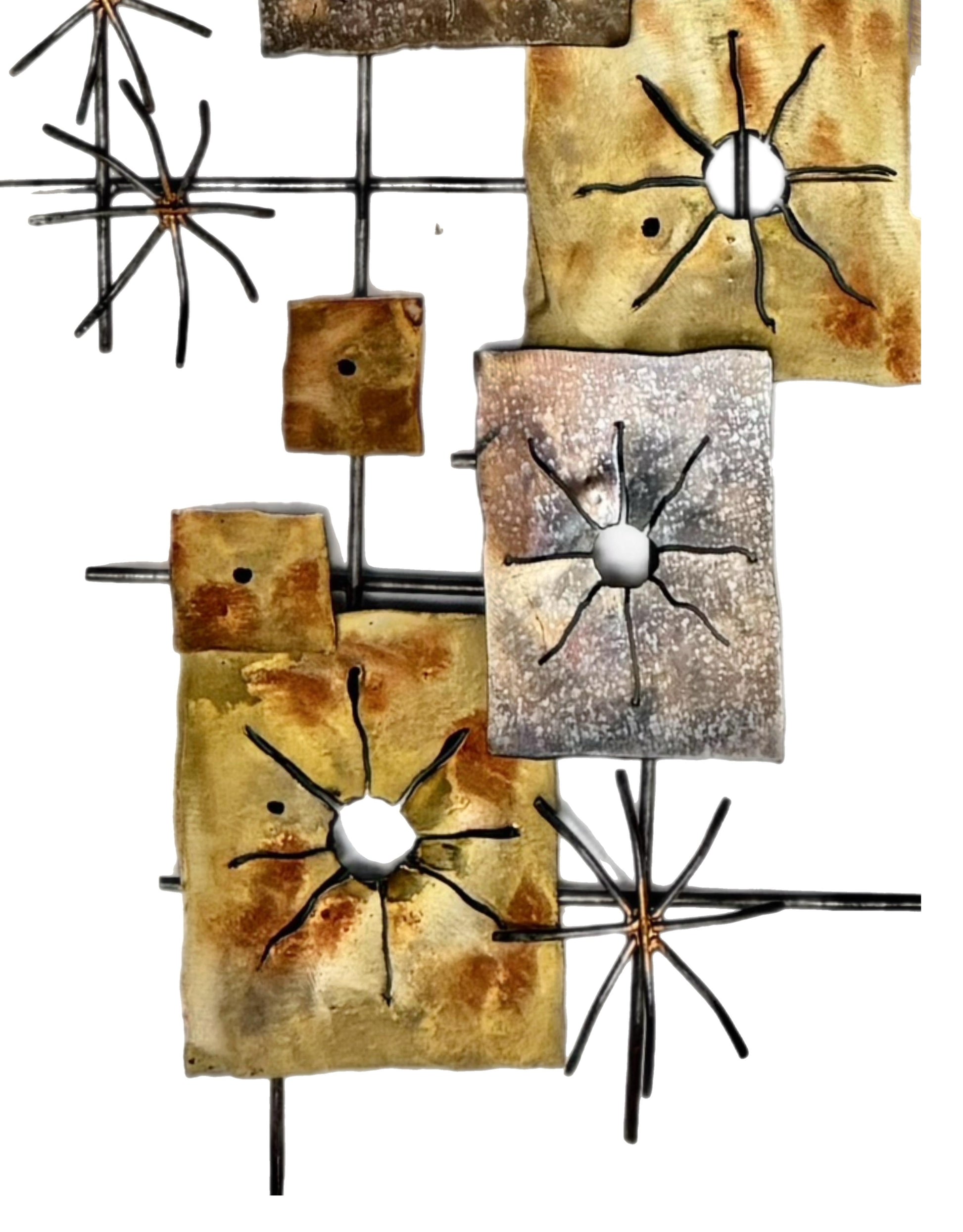 Frisman Vintage XL 60s MCM Curtis Jere att Brutalist INDOOR OUTDOOR Geometric Wall Art Sculpture