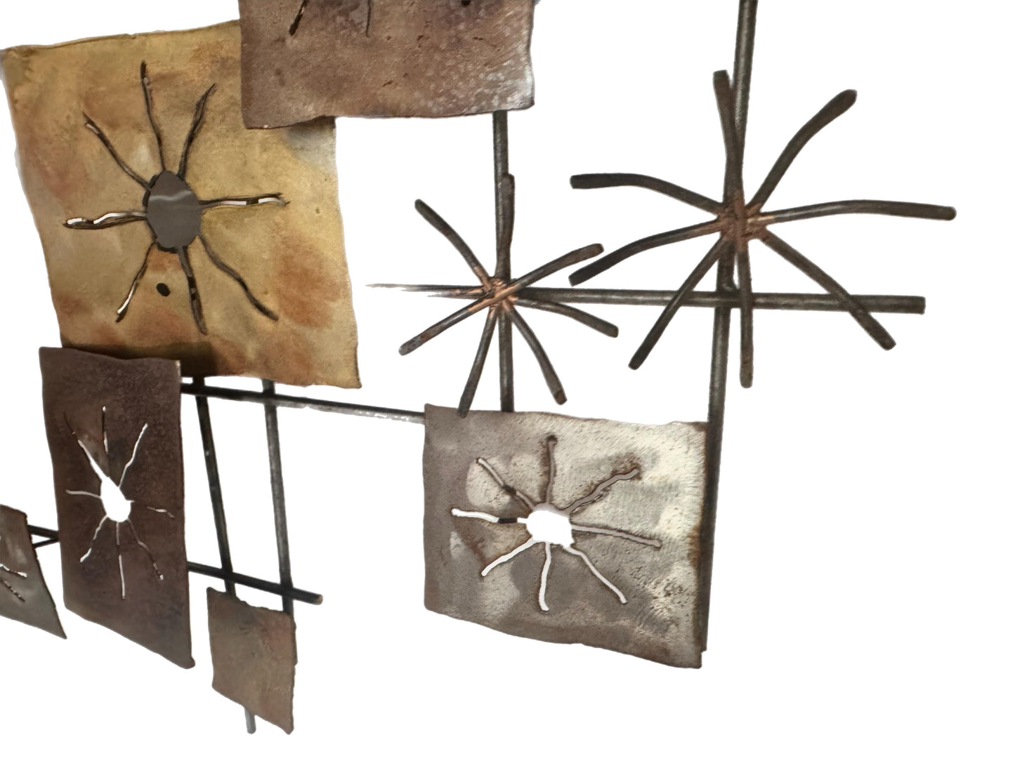 Frisman Vintage XL 60s MCM Curtis Jere att Brutalist INDOOR OUTDOOR Geometric Wall Art Sculpture