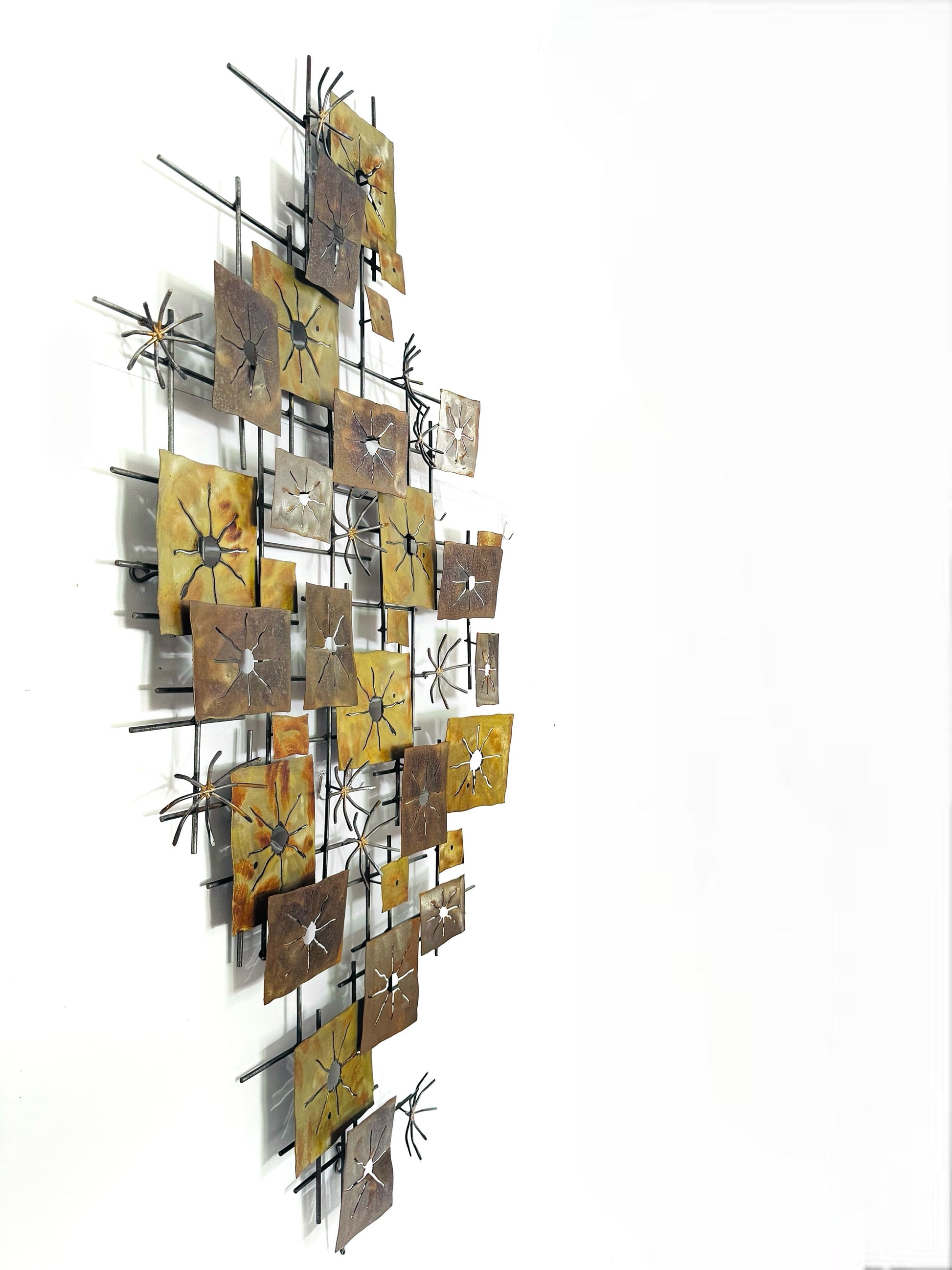 Frisman Vintage XL 60s MCM Curtis Jere att Brutalist INDOOR OUTDOOR Geometric Wall Art Sculpture