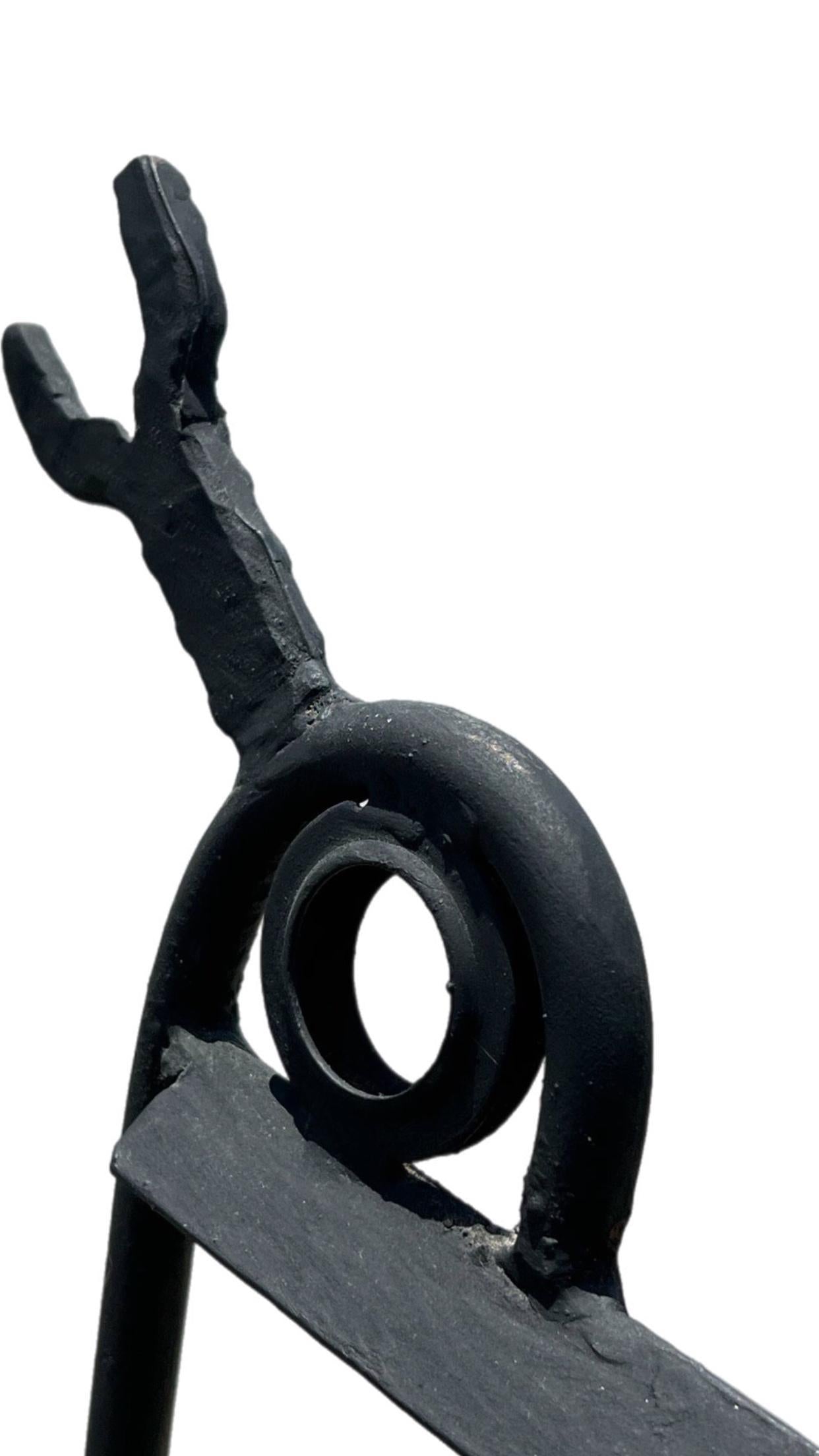 Frisman Vintage Bill Heise att Jere Modern Heron Crane Bird Steel Hand Wrought Outdoor Sculpture