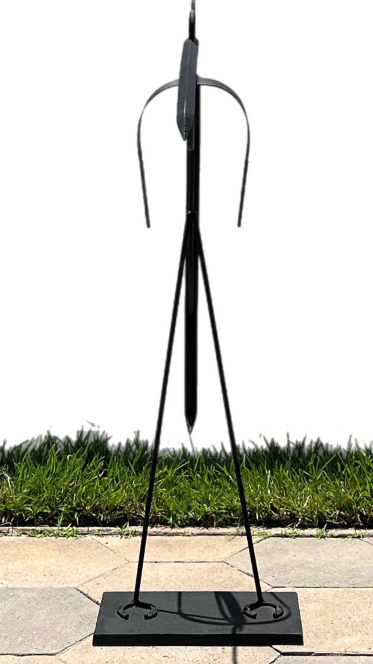 Frisman Vintage Bill Heise att Jere Modern Heron Crane Bird Steel Hand Wrought Outdoor Sculpture