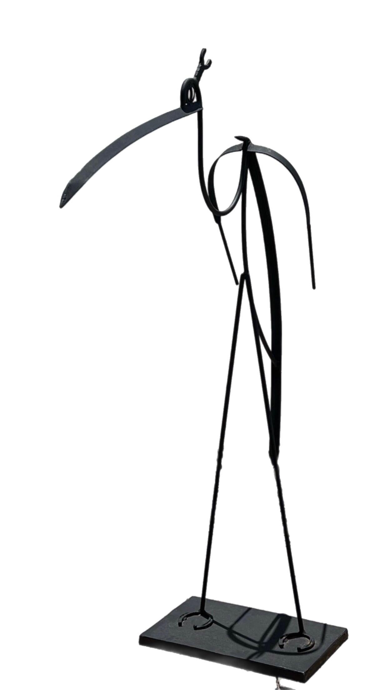 Frisman Vintage Bill Heise att Jere Modern Heron Crane Bird Steel Hand Wrought Outdoor Sculpture