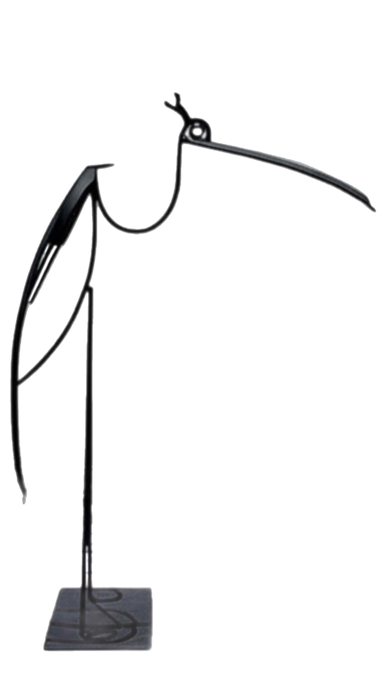 Frisman Vintage Bill Heise att Jere Modern Heron Crane Bird Steel Hand Wrought Outdoor Sculpture