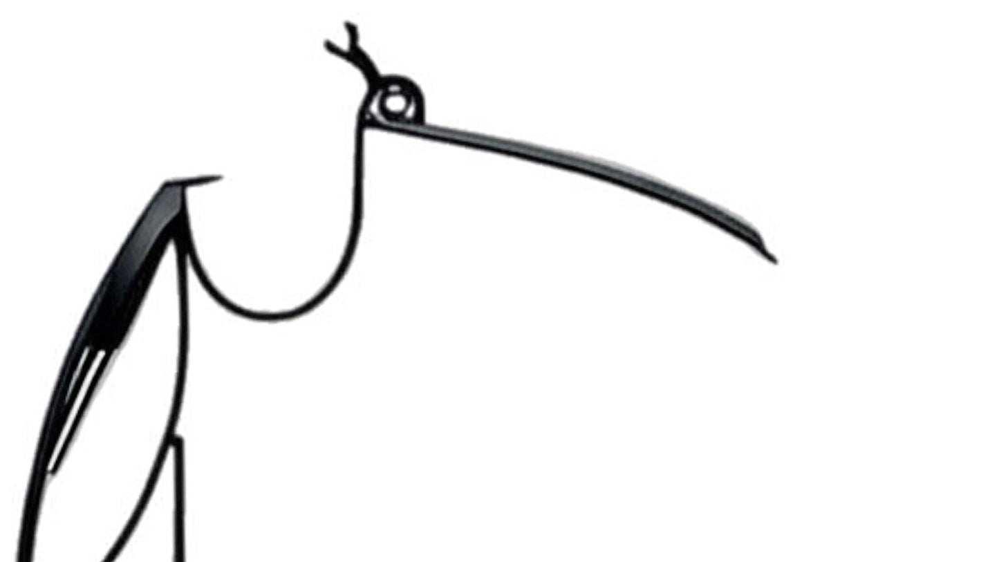 Frisman Vintage Bill Heise att Jere Modern Heron Crane Bird Steel Hand Wrought Outdoor Sculpture