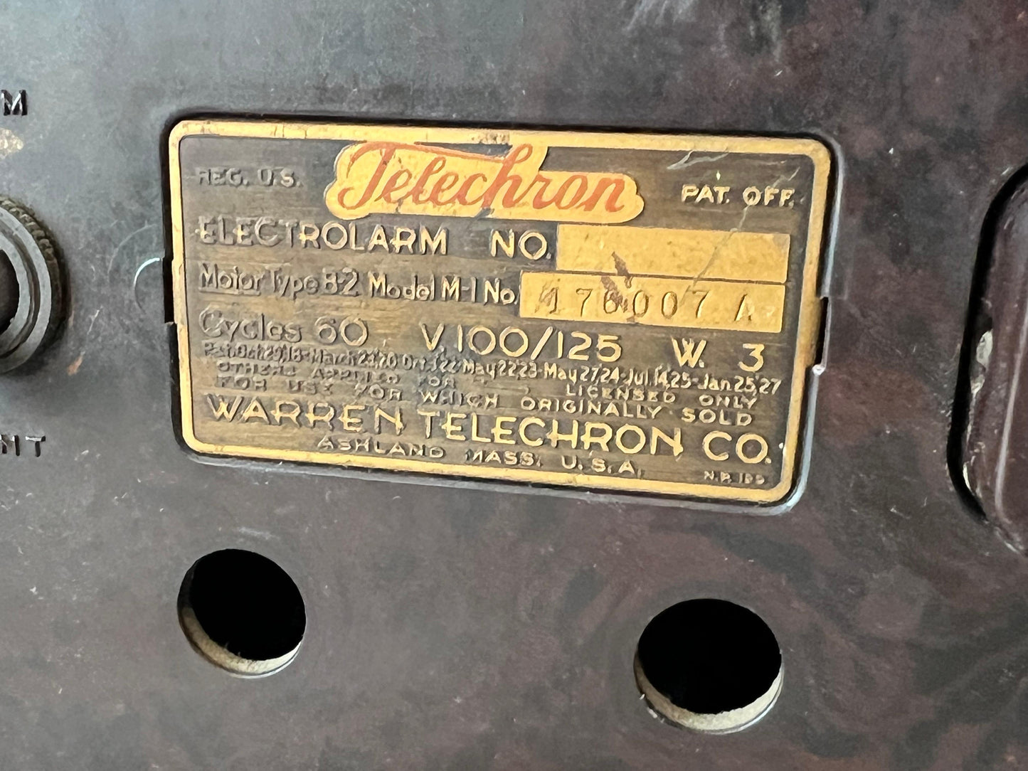 Frisman Vintage Vintage Art Deco Telechron Electroalarm Skyscraper Desk Clock Bakelite