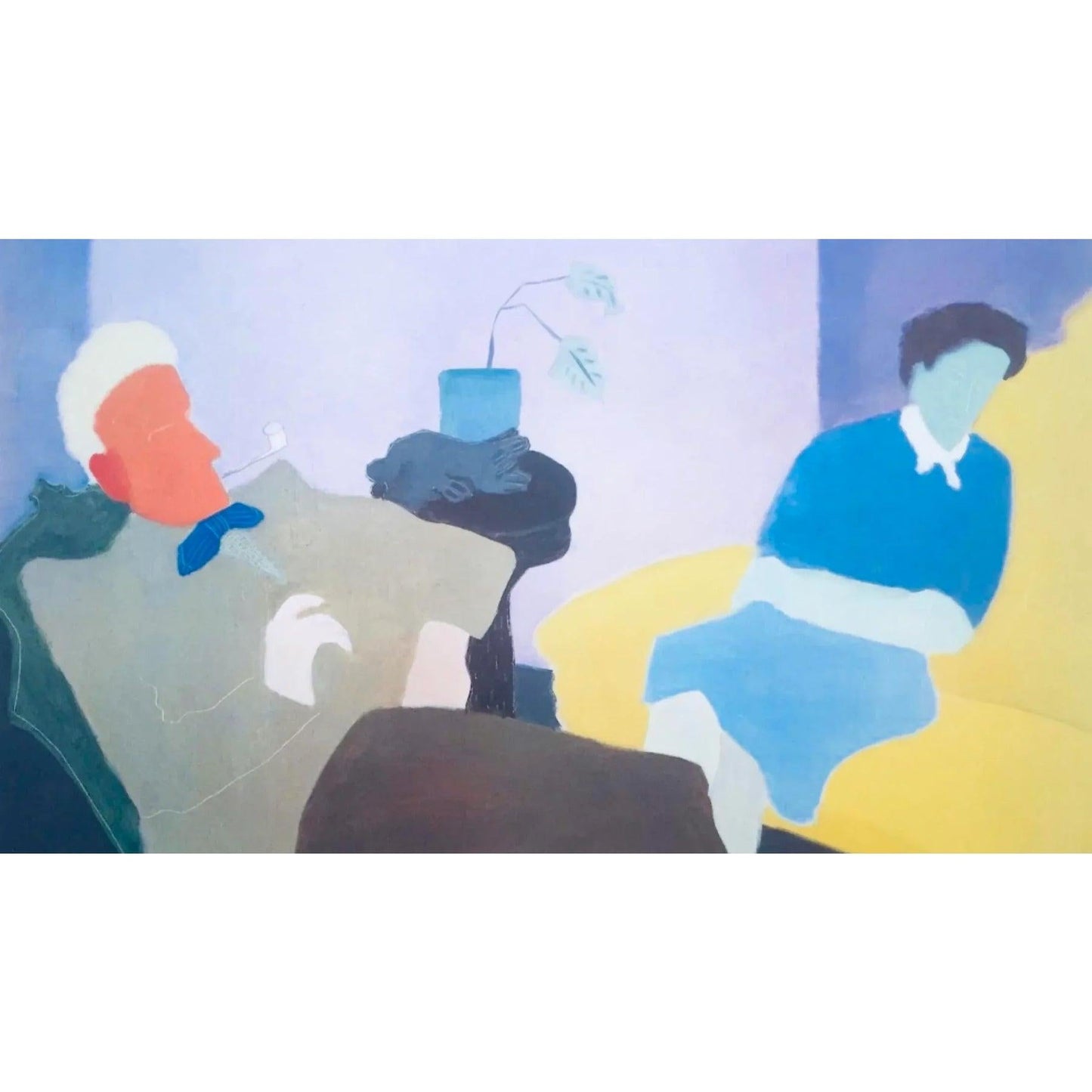 Frisman Vintage 80s Vintage Original Milton Avery Husband and Wife Exhibition Lithograph Poster