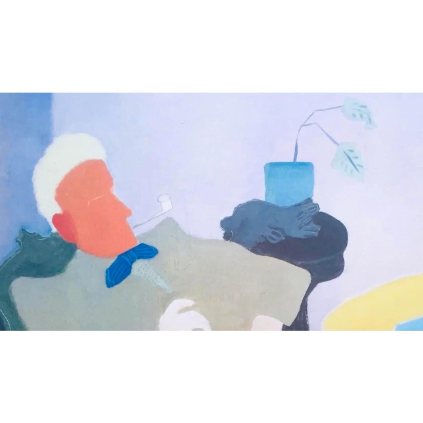 Frisman Vintage 80s Vintage Original Milton Avery Husband and Wife Exhibition Lithograph Poster