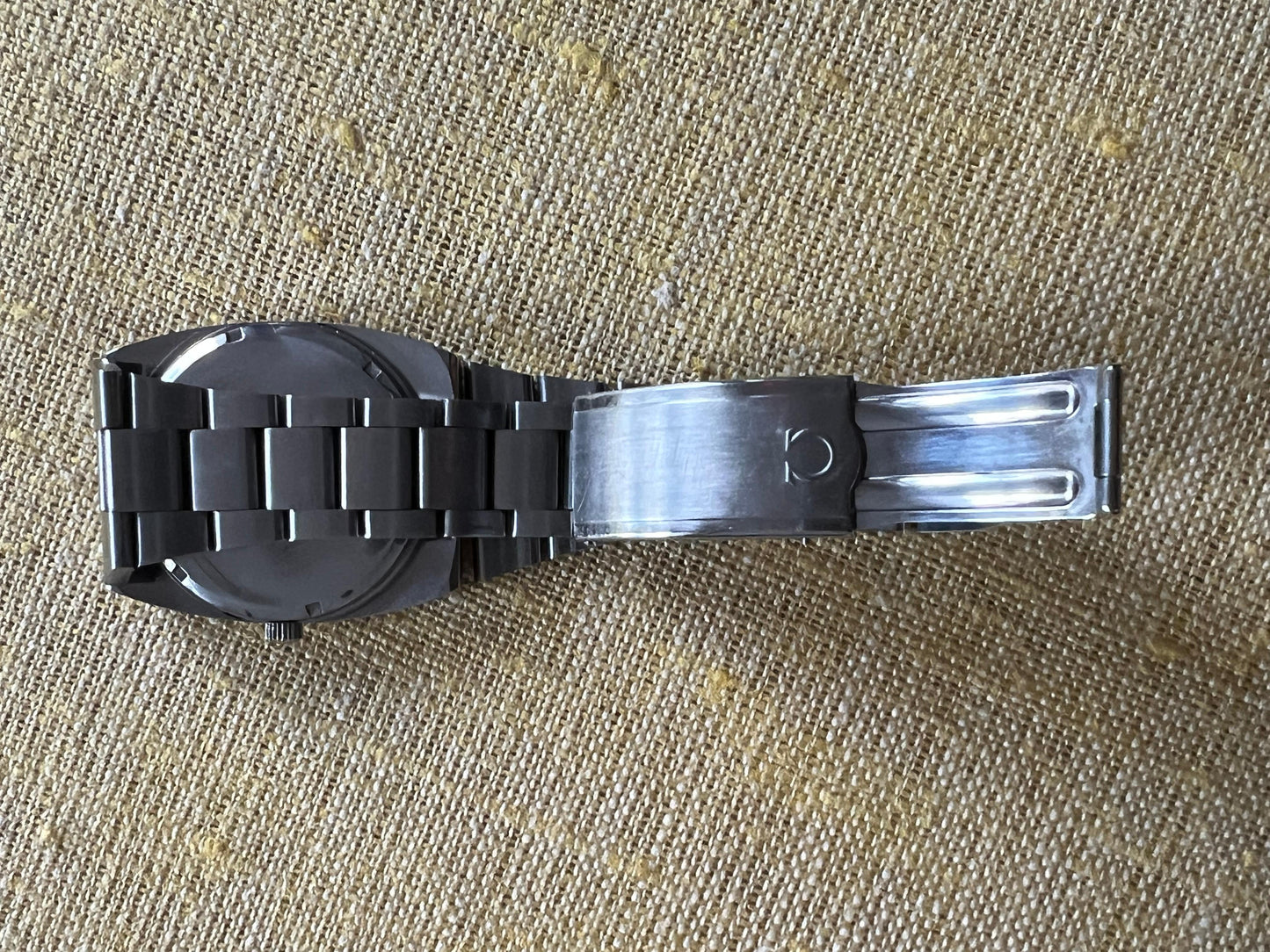 Frisman Vintage 1970's Omega Geneve Vintage Mens TV Shaped Watch with Original Tropical Dial