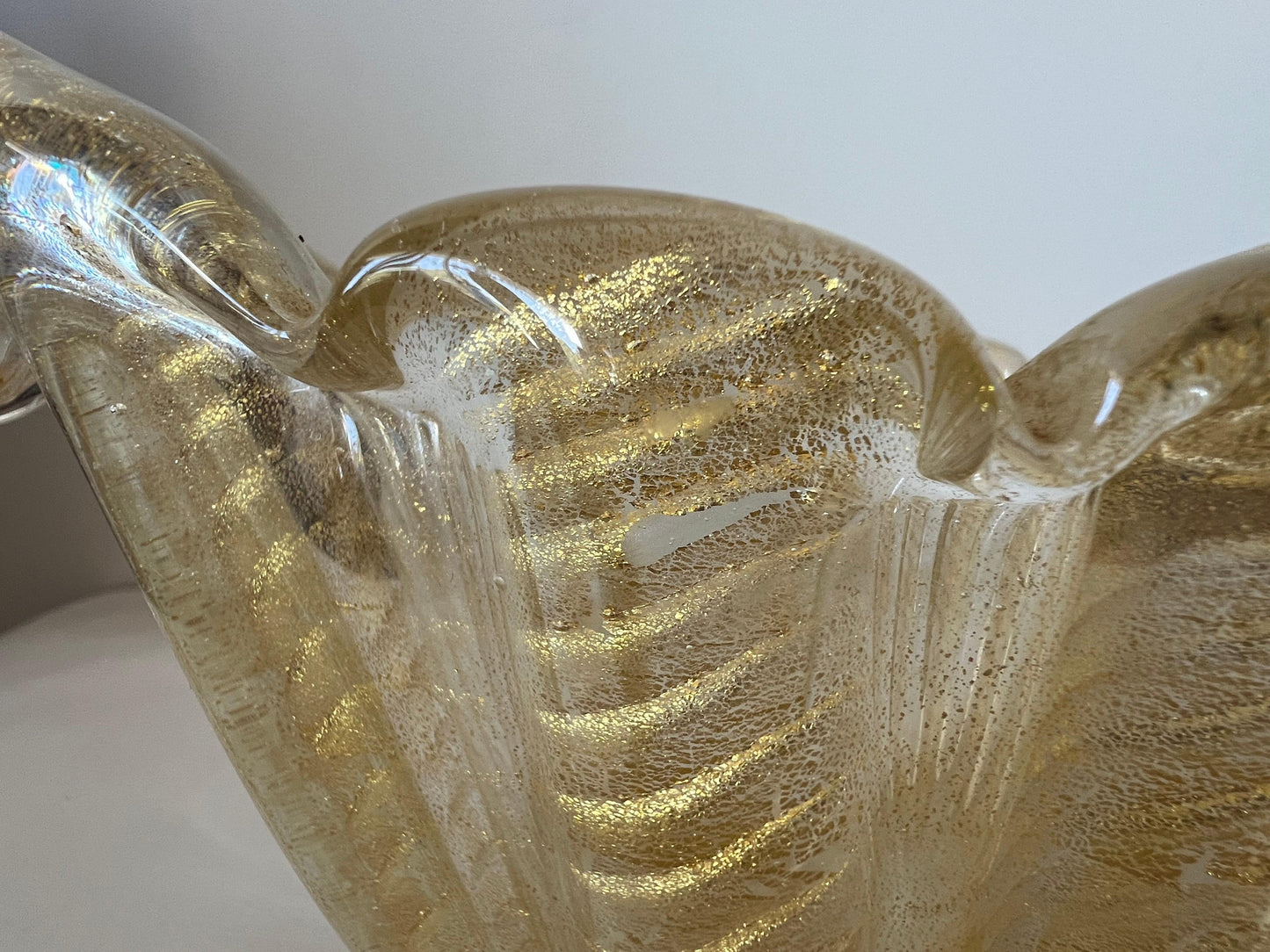 Frisman Vintage Barovier Flooted Bowl Murano 1950's