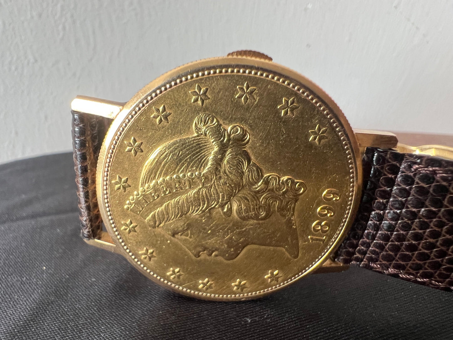 Frisman Vintage Bueche Girod $20 Gold Coin Watch ca' 1980