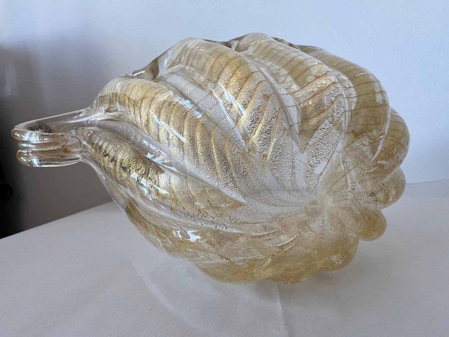 Frisman Vintage Barovier Flooted Bowl Murano 1950's