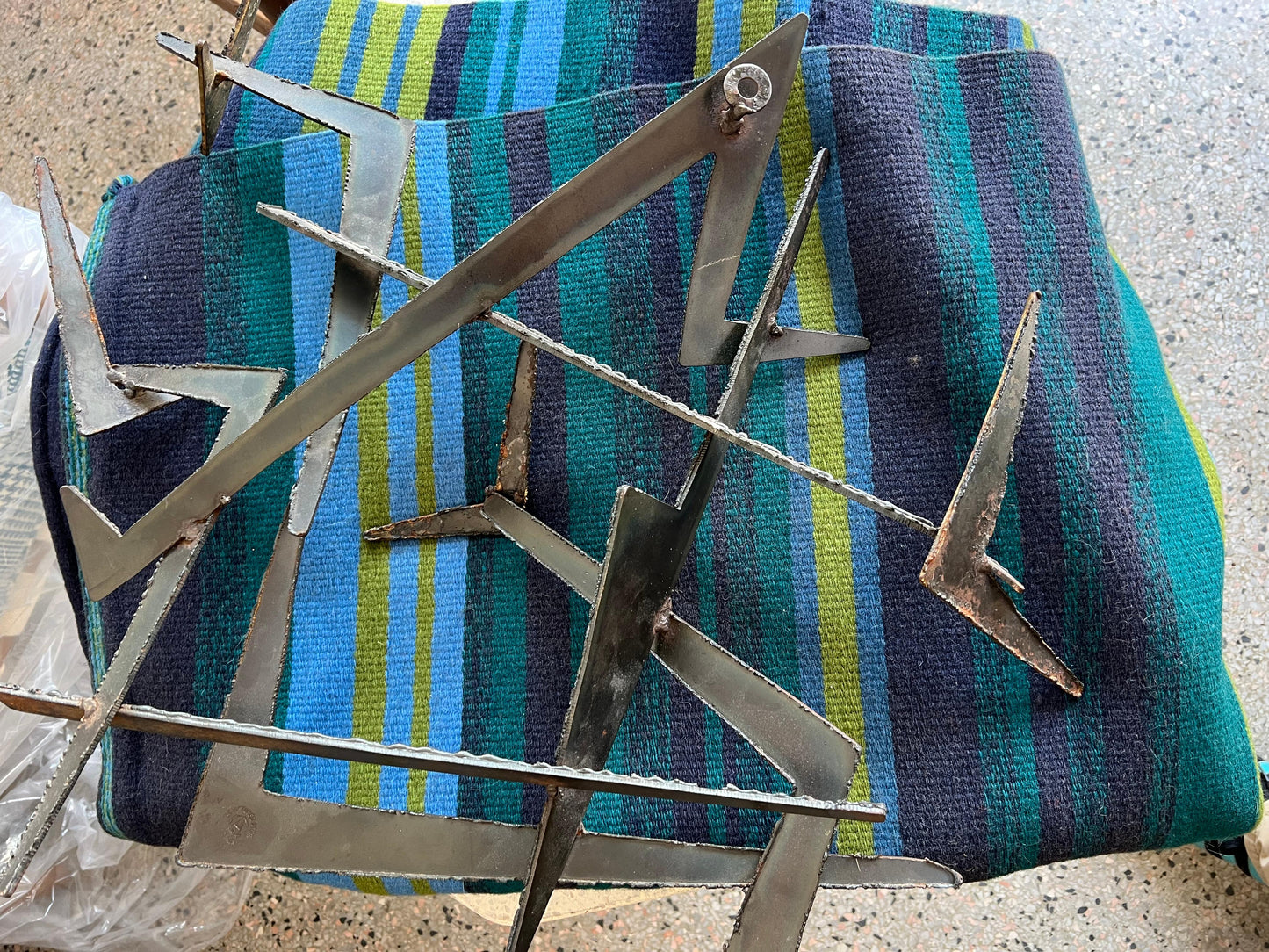 Frisman Vintage Unusual Brutalist Steel Sculpture