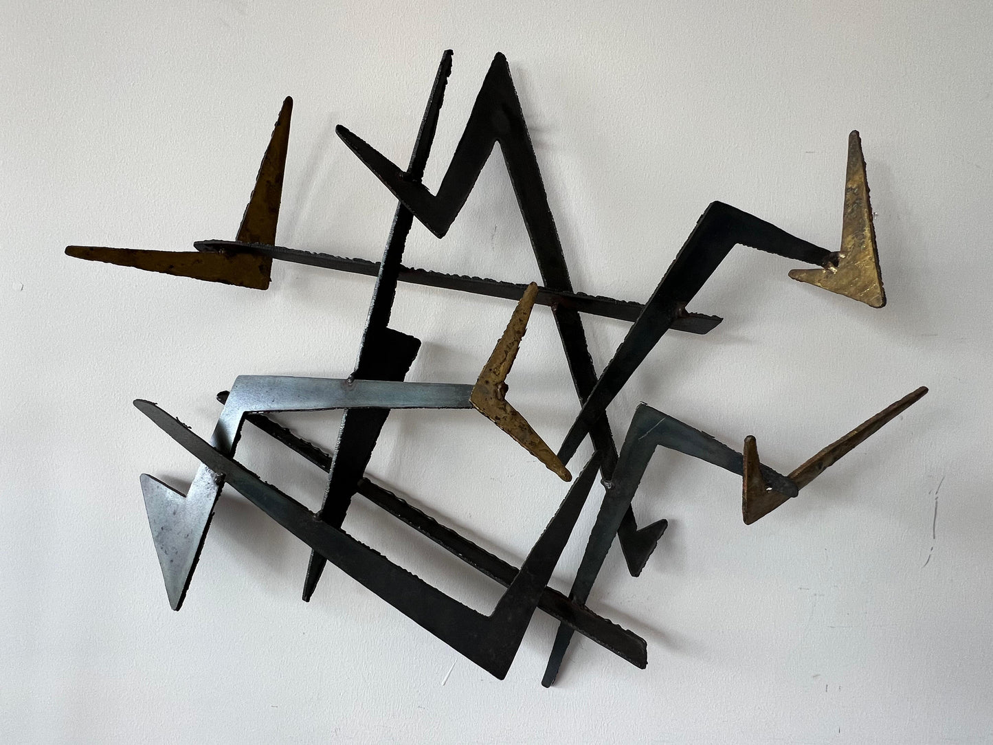 Frisman Vintage Unusual Brutalist Steel Sculpture