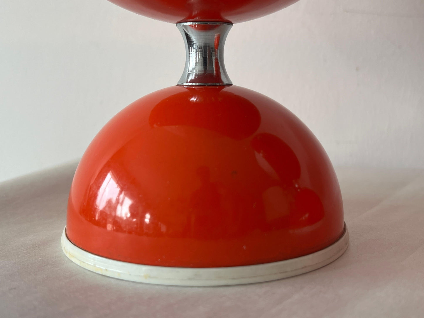 Frisman Vintage A Pair Of Italian Table Lamps With Adjustable Shades Orange 1960's Space Age