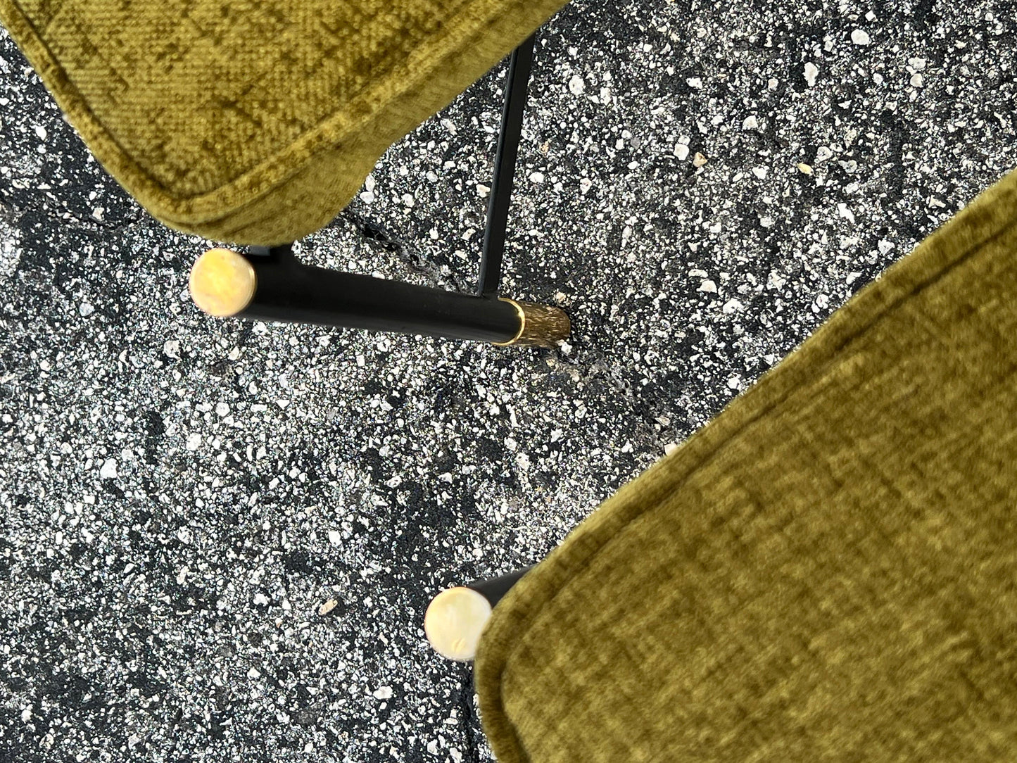 Frisman Vintage A Pair Of Italian Designer Stools Brass And Steel Elegant Post Modern