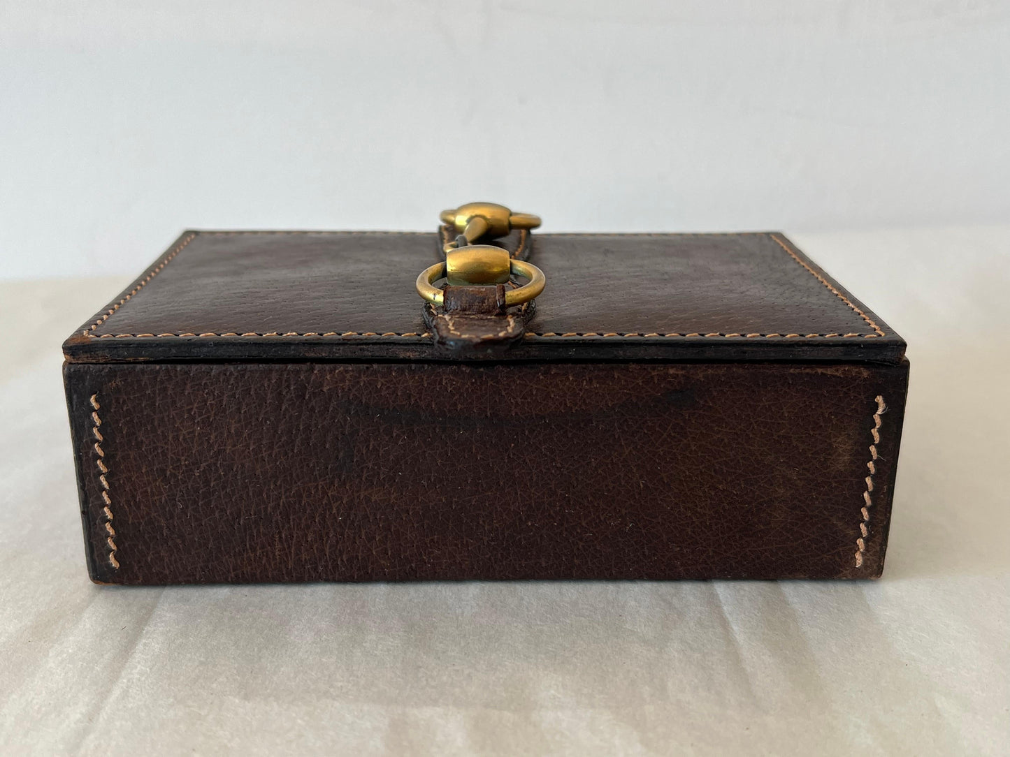 Frisman Vintage A Leather Jewelry Box By Gucci Horsebit ca' 1980's