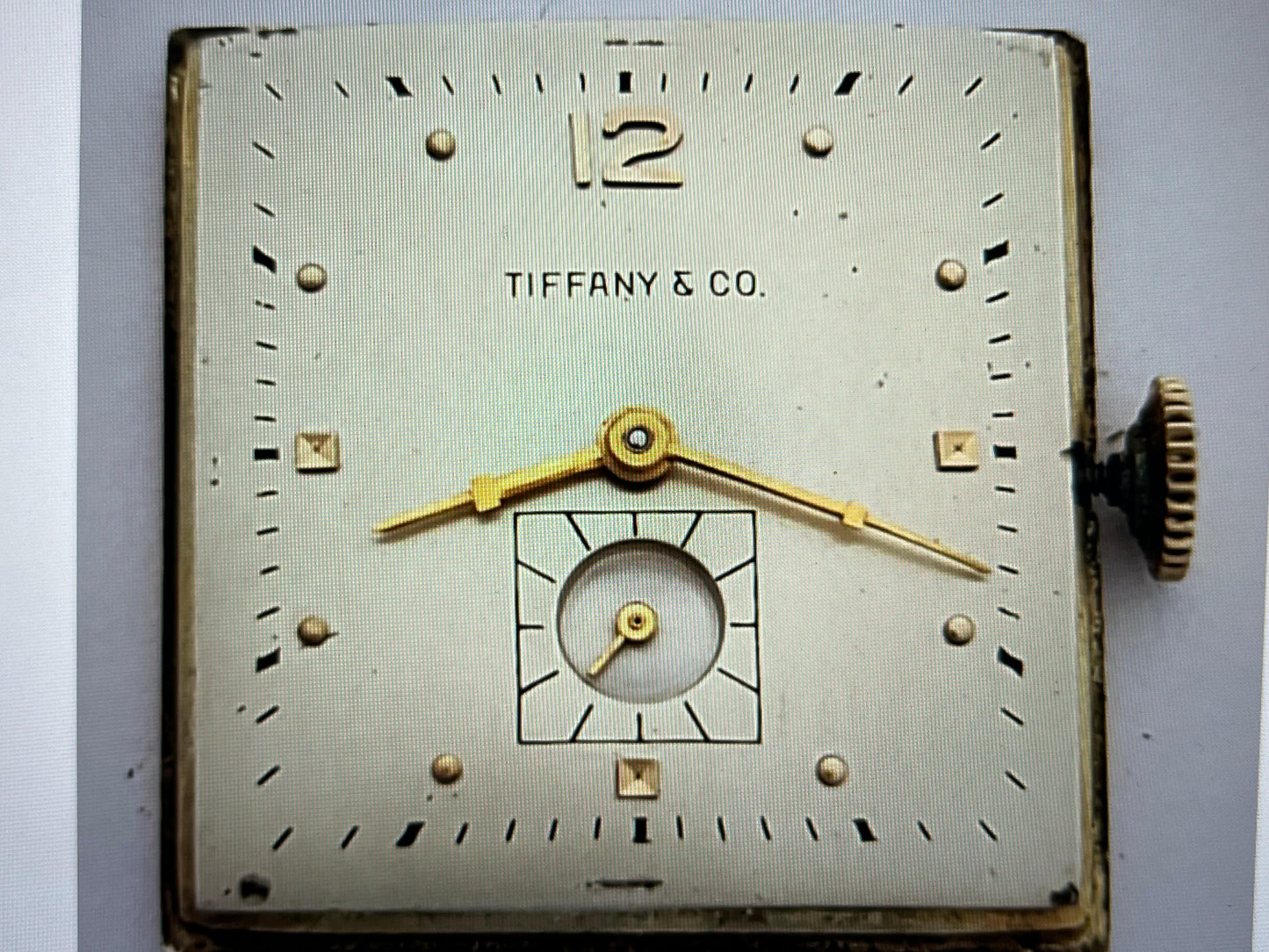 Frisman Vintage Tiffany & Co Mathey-Tissot 14k Gold Heavy Art Deco Flared Lug Mens Watch