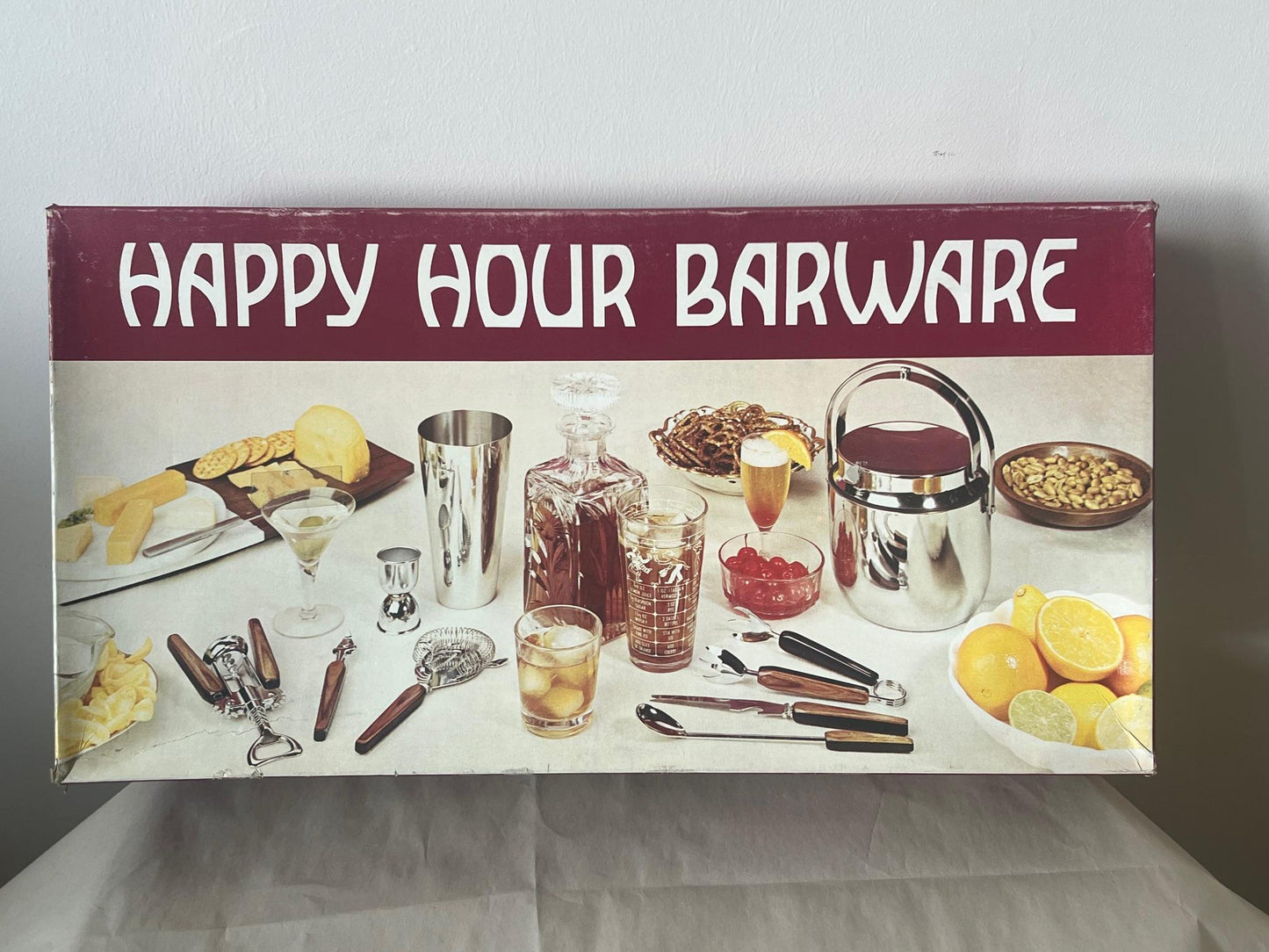 Frisman Vintage Eight Piece Barware Set, 1971 Unused Condition