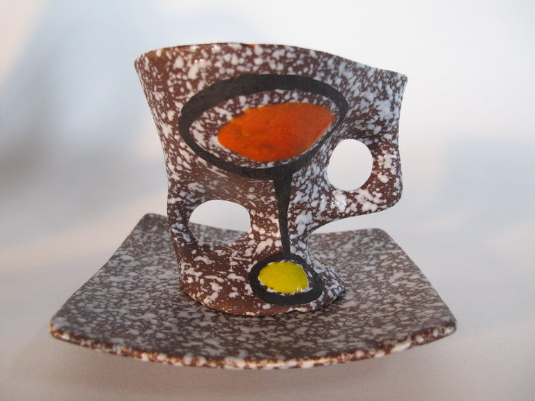Frisman Vintage Coffee/Tea Set Vallauris France 1950's Le Vaucour