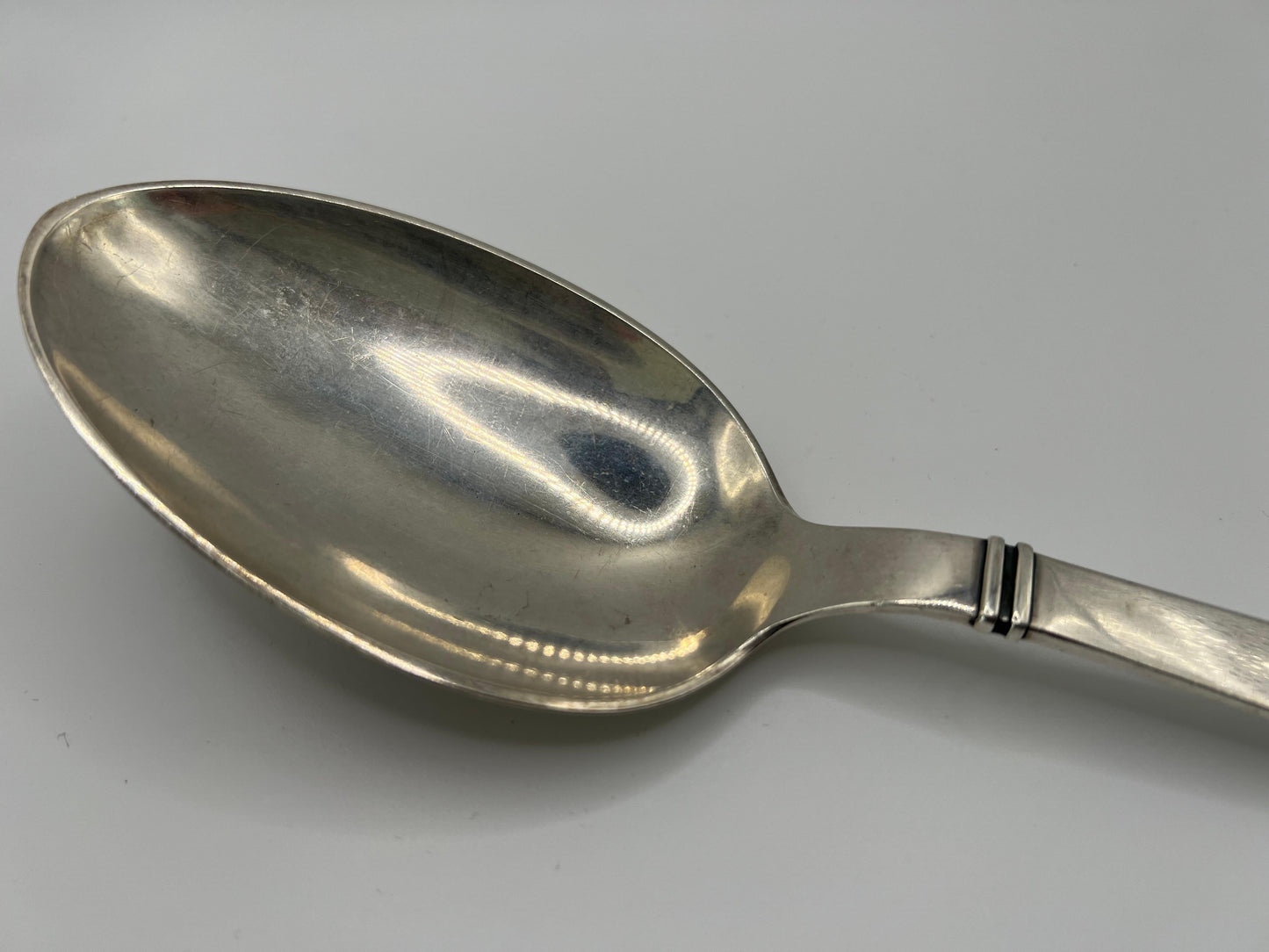 Frisman Vintage A Large Serving Spoon by Carl M. Cohr Horsens Solvvarefabrik Sterling Silver