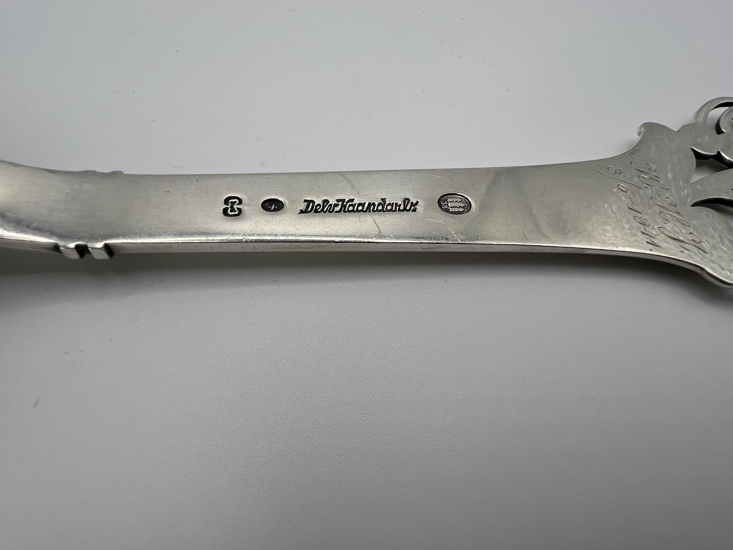 Frisman Vintage A Large Serving Spoon by Carl M. Cohr Horsens Solvvarefabrik Sterling Silver