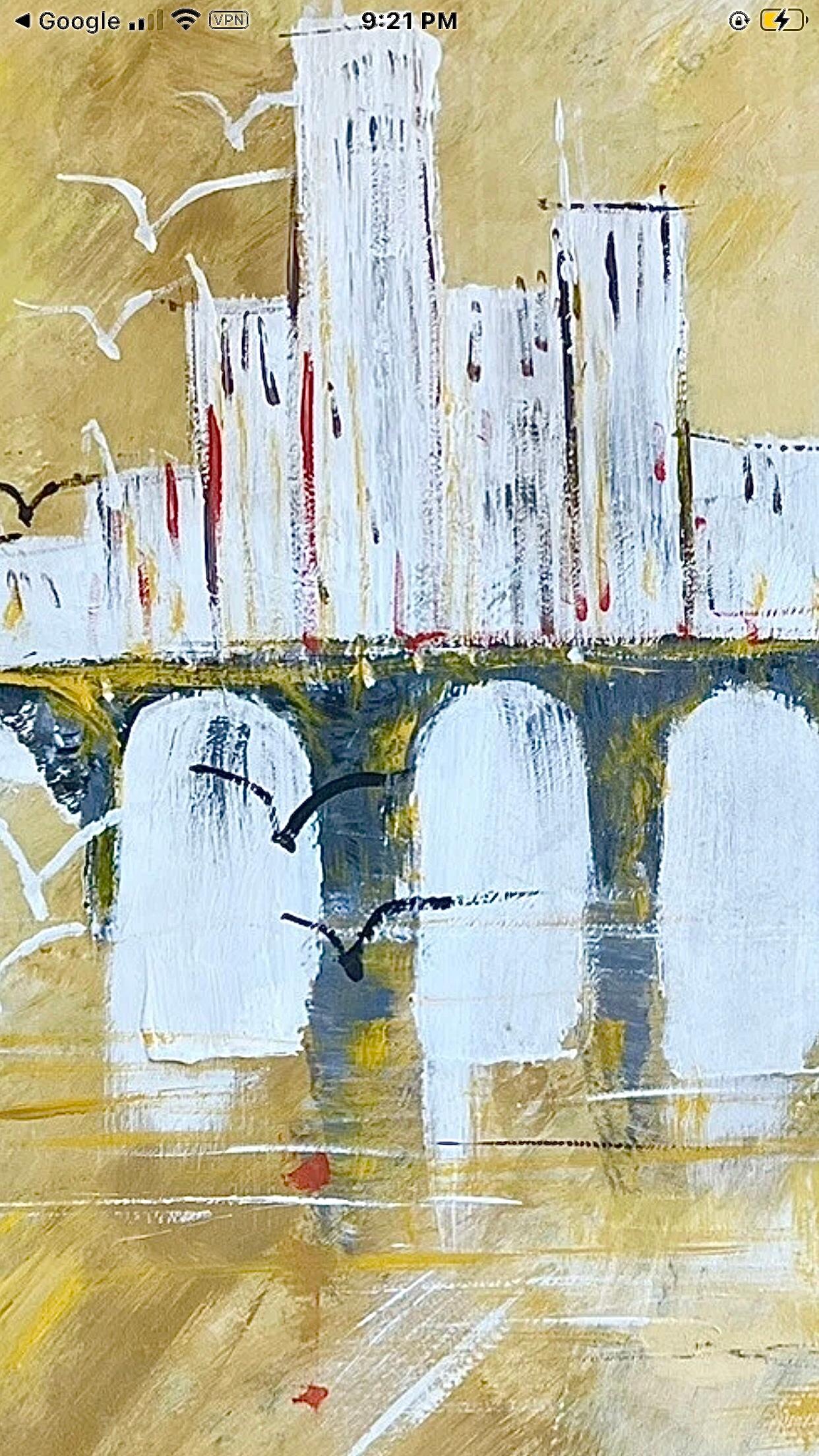 Frisman Vintage 60s MCM Abstract Sailboat Nautical Clare Vanguaard Reynolds Oil Painting Framed